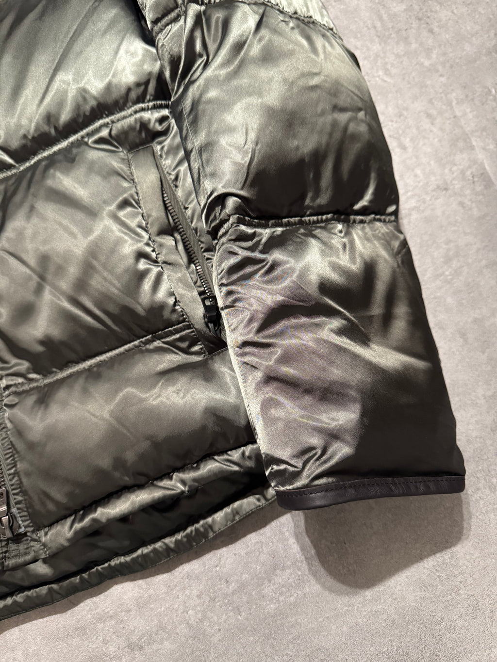 2000s Prada Warm Khaki Puffer Jacket