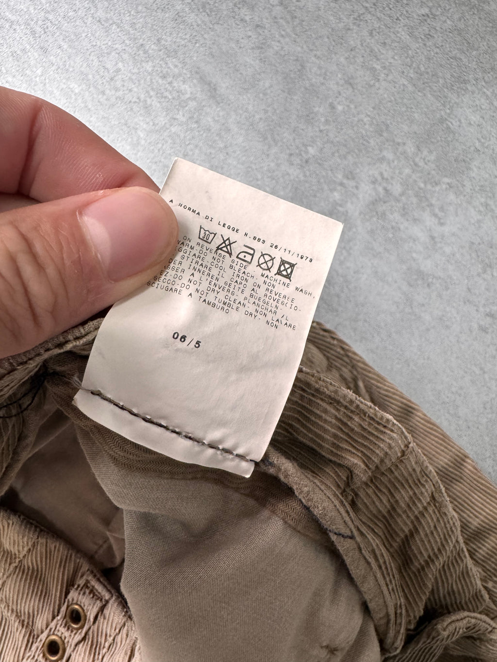 AW2006 Cavalli Cargo Velvet Beige Pants