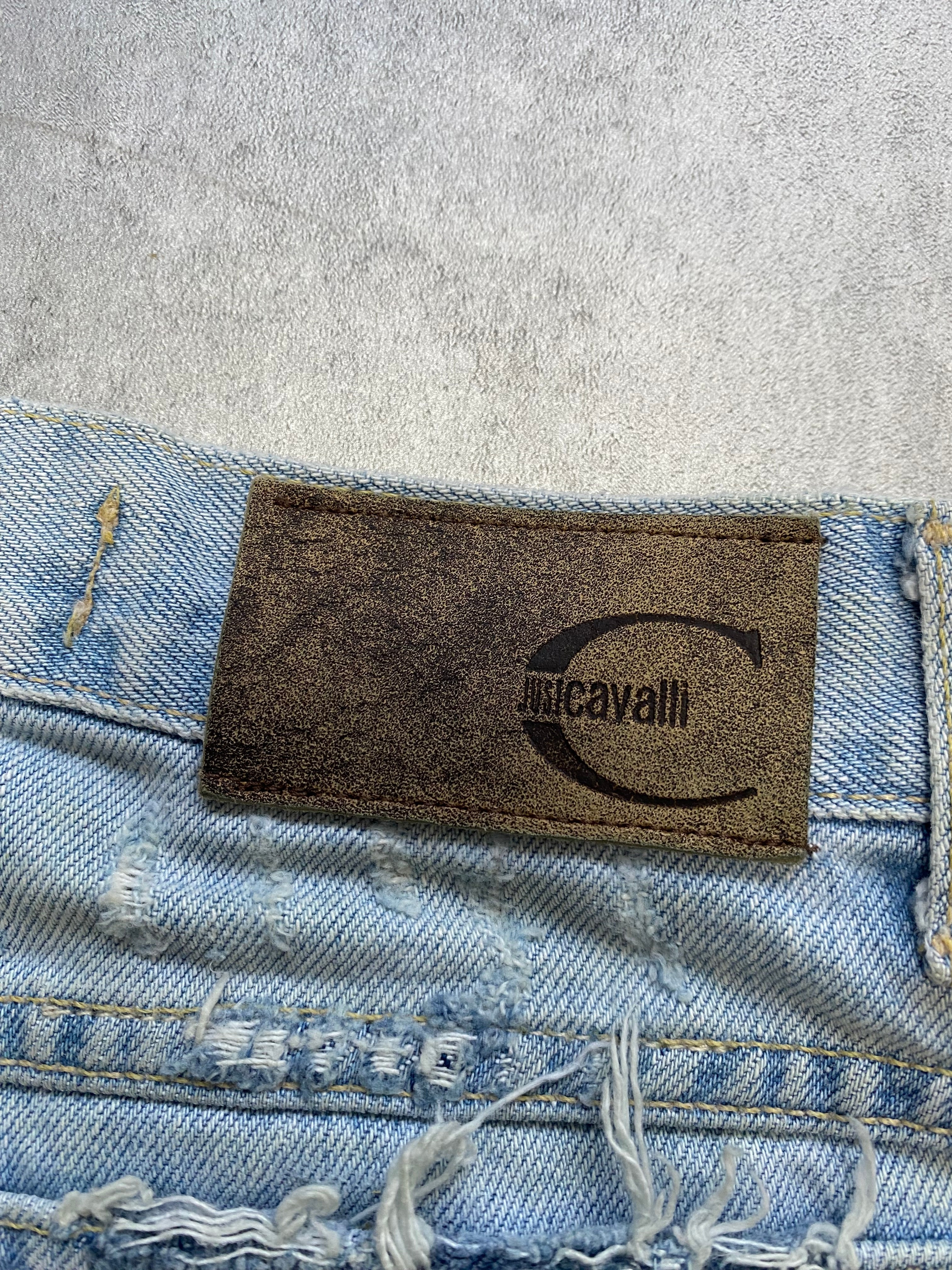 ジャスト カヴァリ クリスタル装飾デニム ジーンズ (XS)