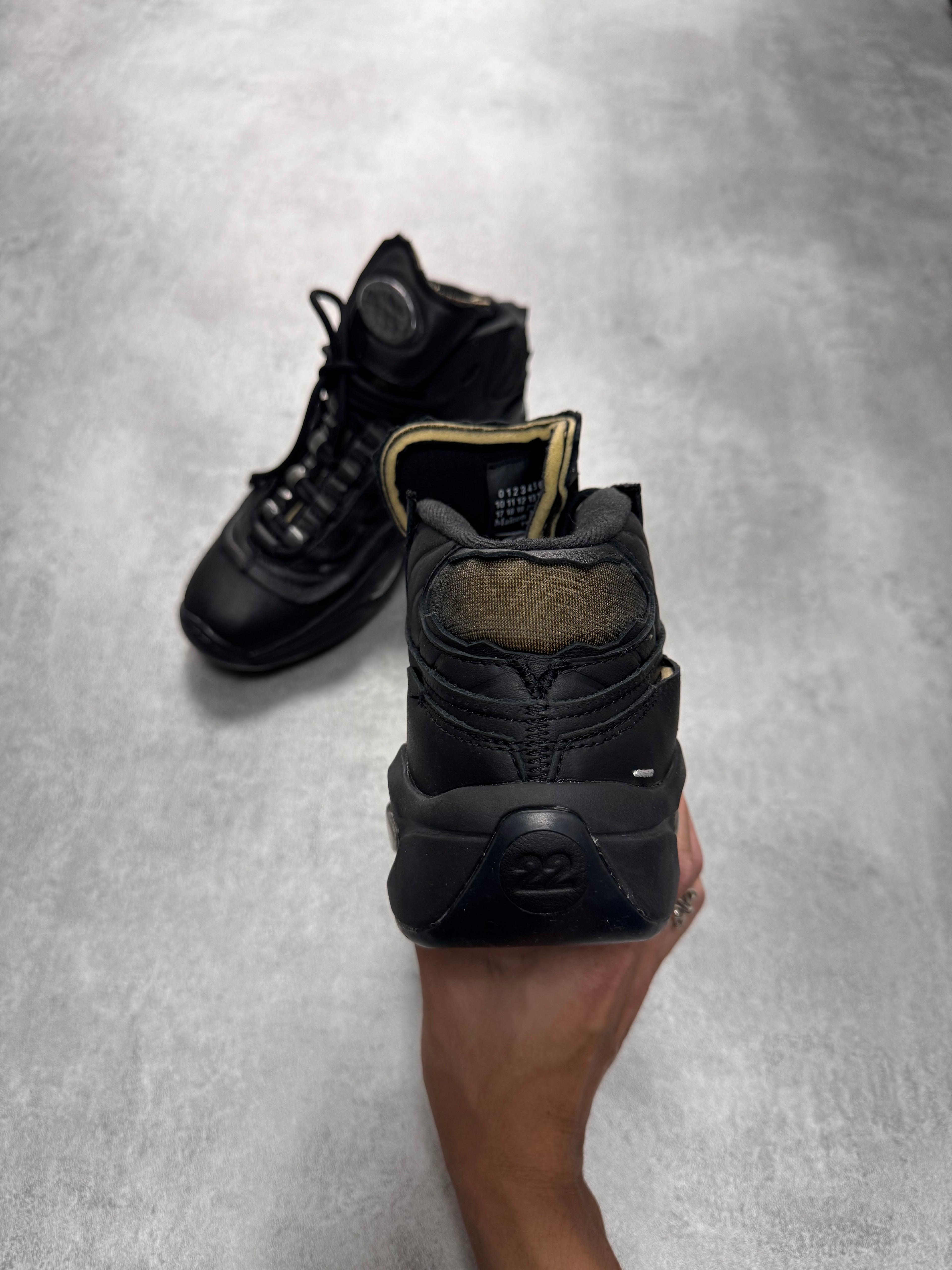 Reebok x Maison Margiela Question Mid Black Sneakers