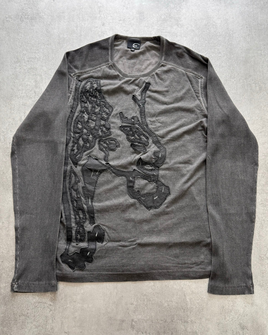FW2011 Just Cavalli Leather Black Panther Longsleeve