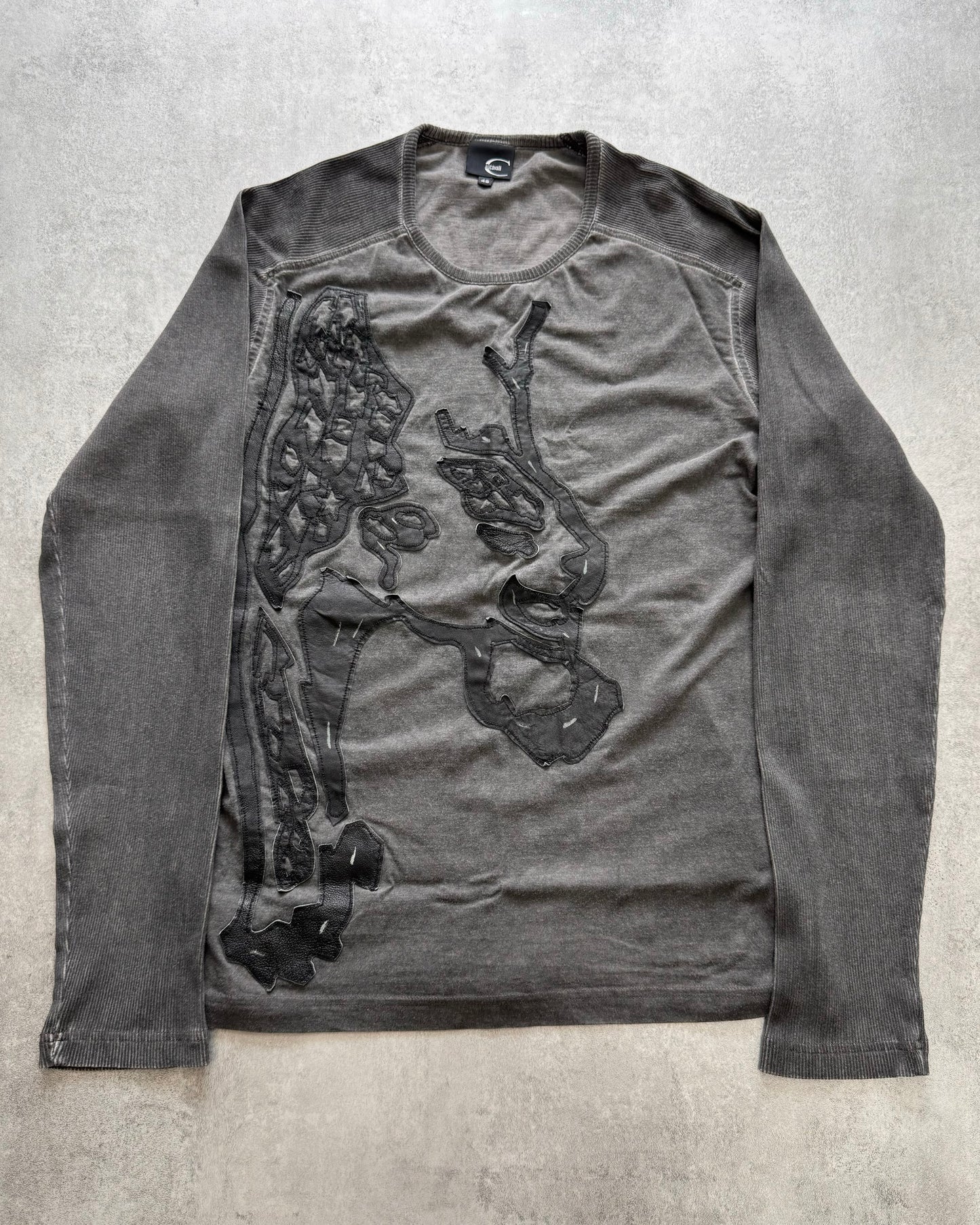 FW2011 Just Cavalli Leather Black Panther Longsleeve (S/M)