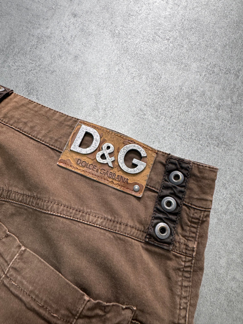 SS2004 Dolce & Gabbana Parachute Cargo Brown Pants