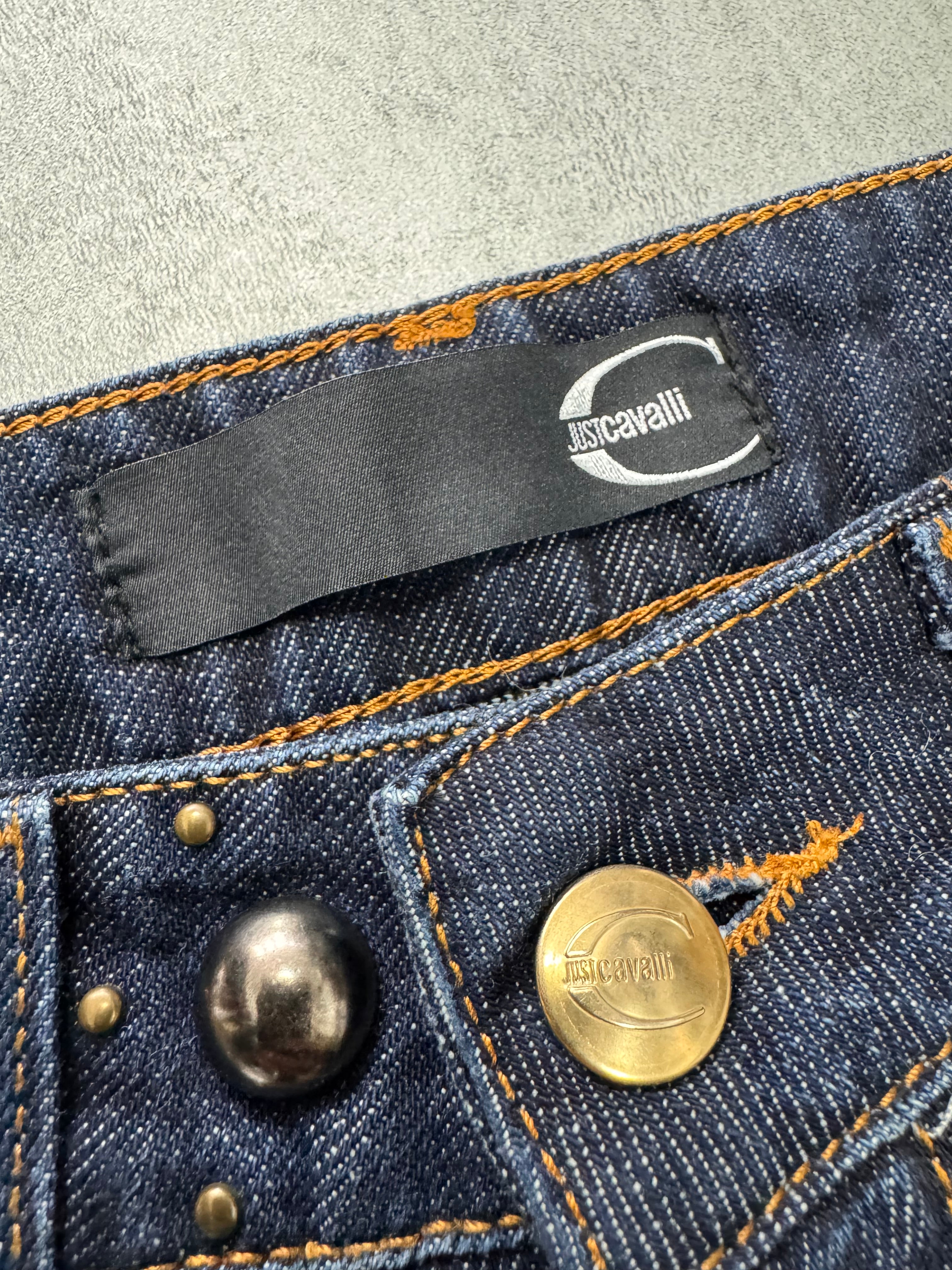 AW2010 Cavalli Studded Sun Faded Jeans