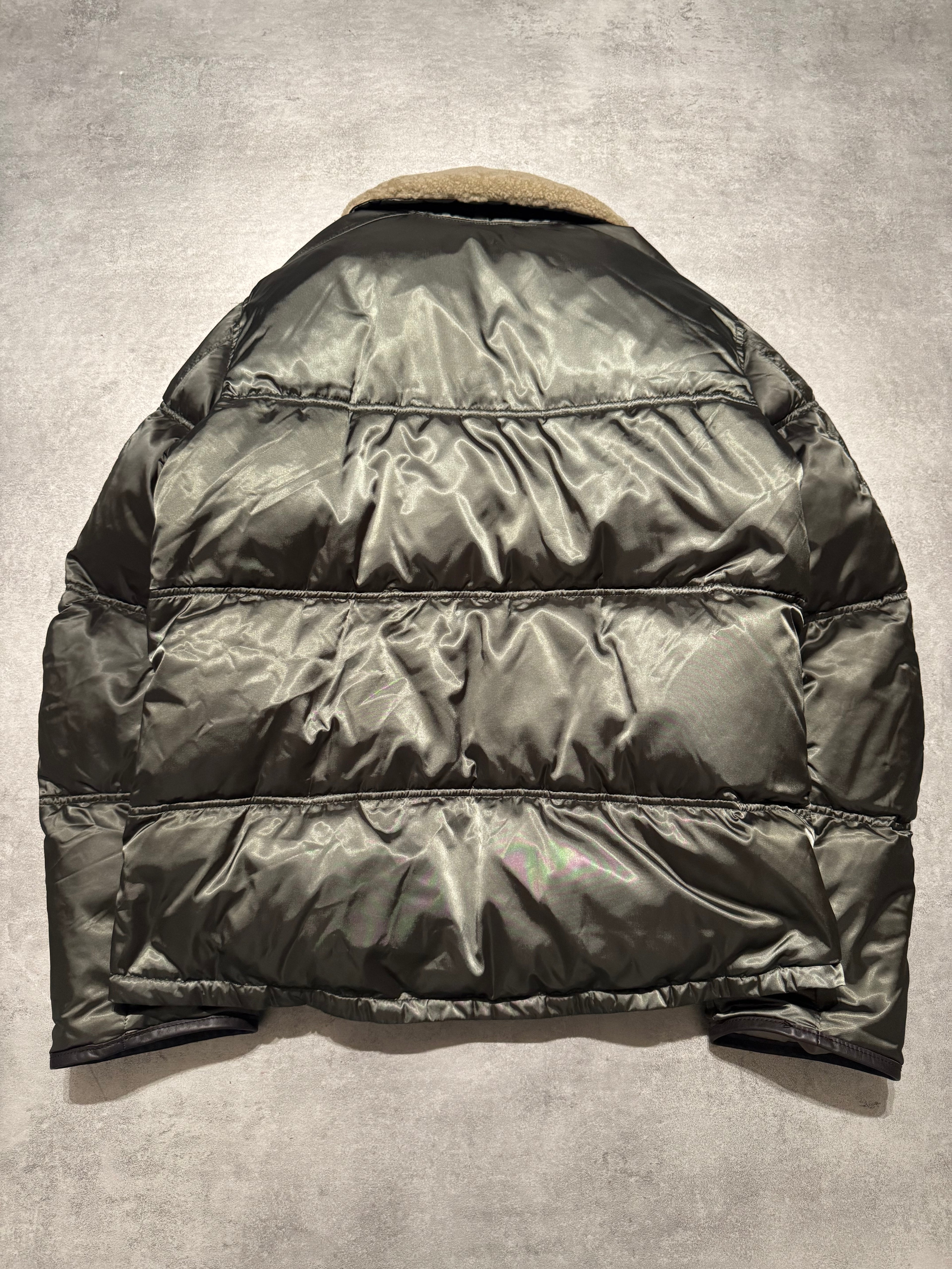 2000s Prada Warm Khaki Puffer Jacket