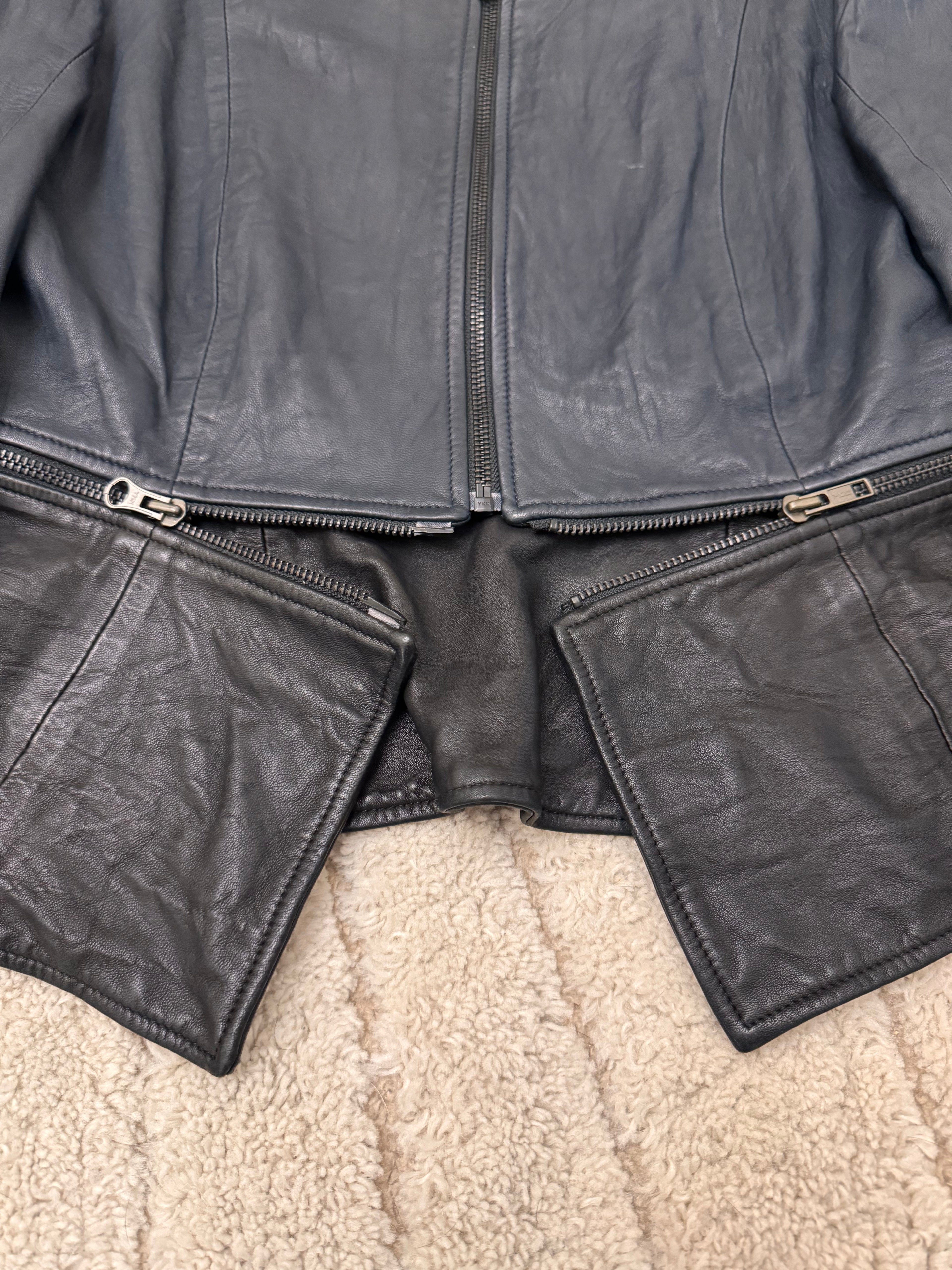 Christopher Kane Moto Multi-Zip Leather Jacket