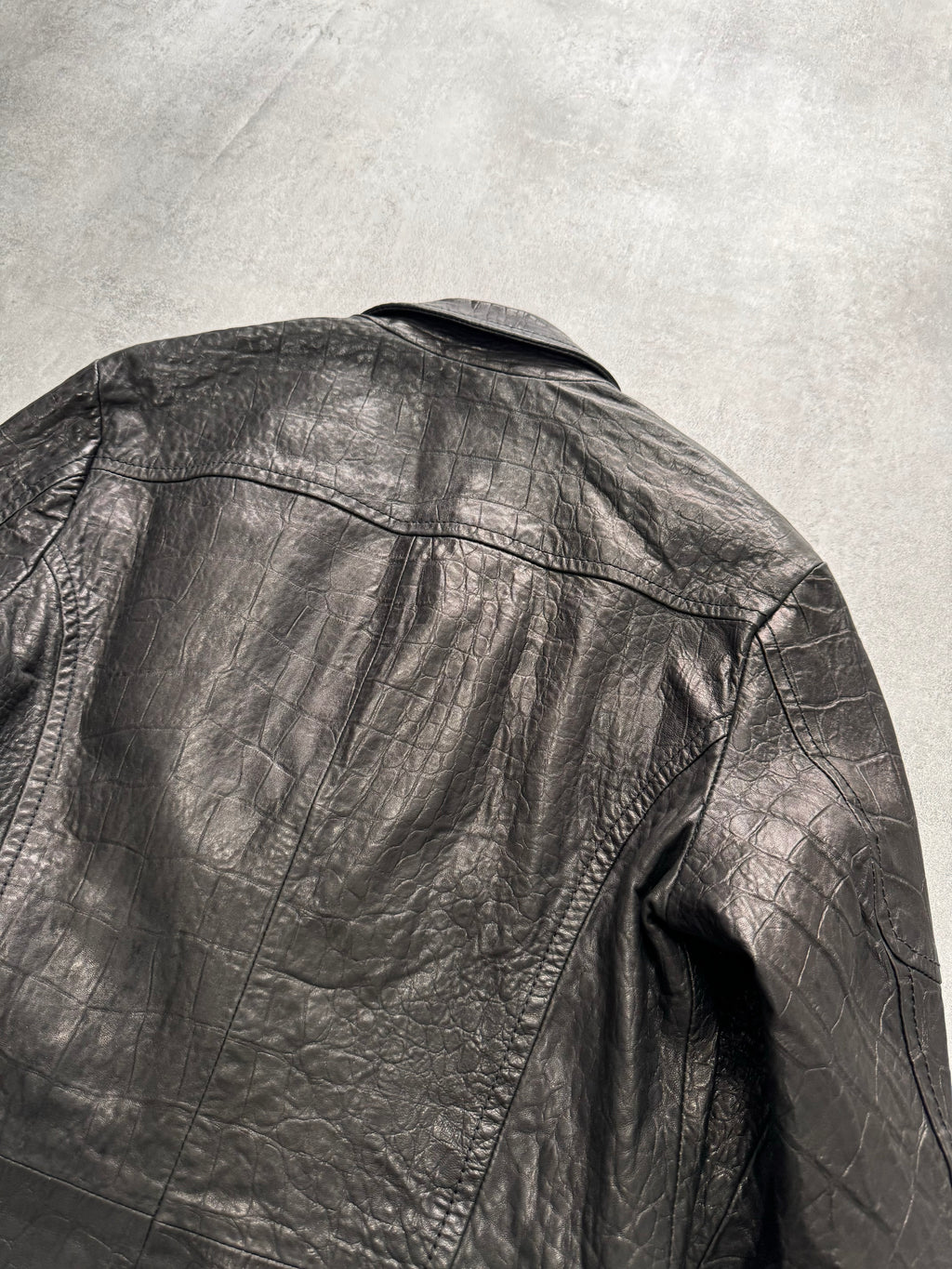 SS2009 Cavalli Crocodile Effect Leather Jacket