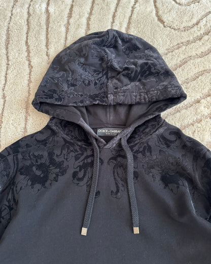 2010s Dolce & Gabbana Floral Velvet Hoodie (L)