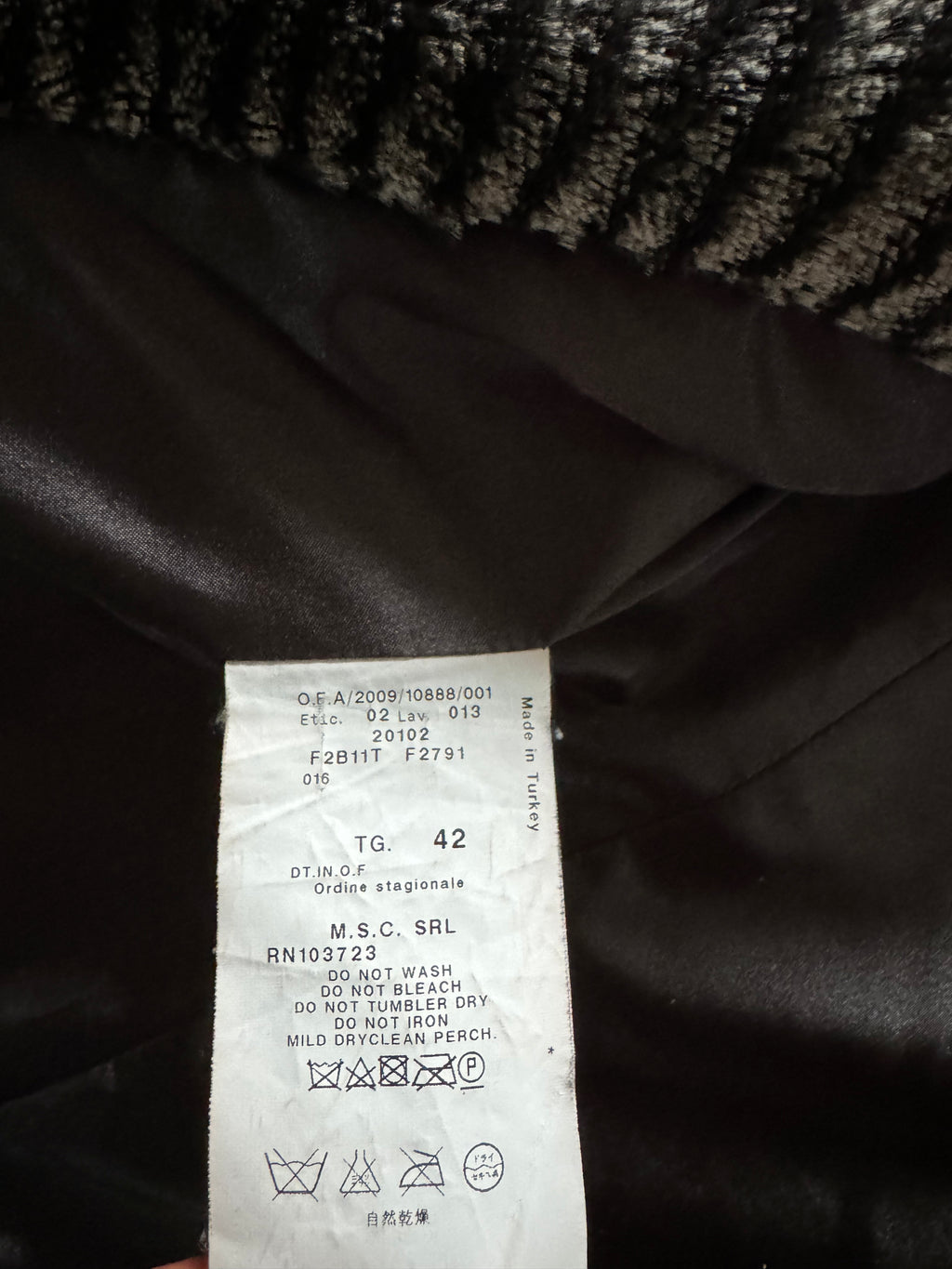 AW2009 Emporio Armani Fur Harmonious Striped Tern Jacket   (XS) - 8