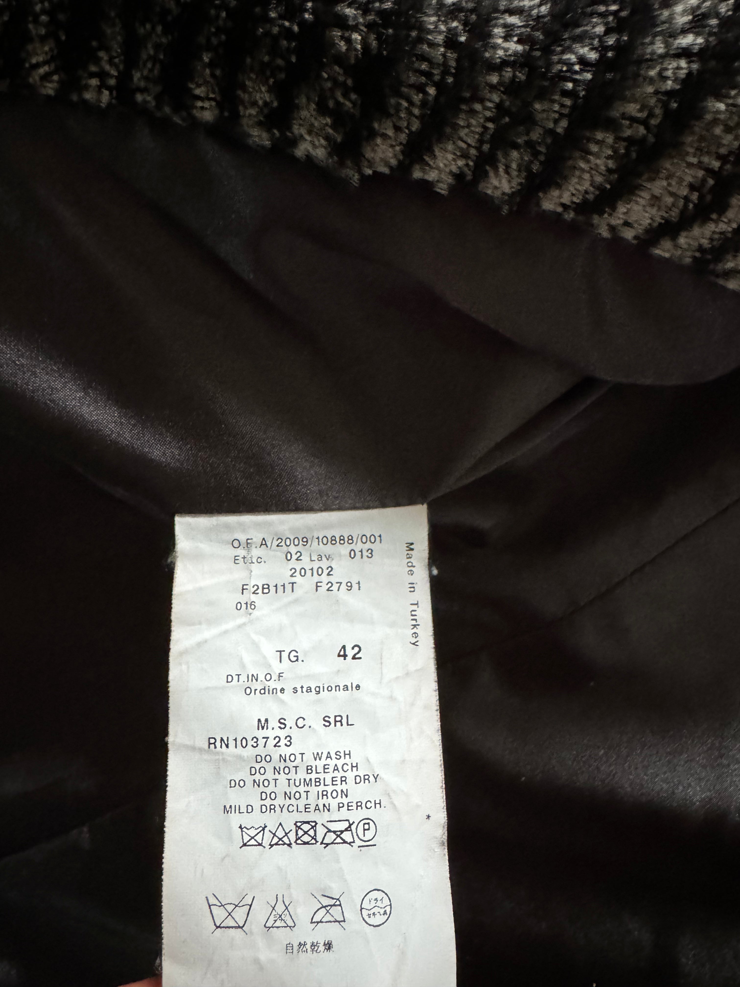 AW2009 Emporio Armani Fur Harmonious Striped Tern Jacket   (XS) - 8