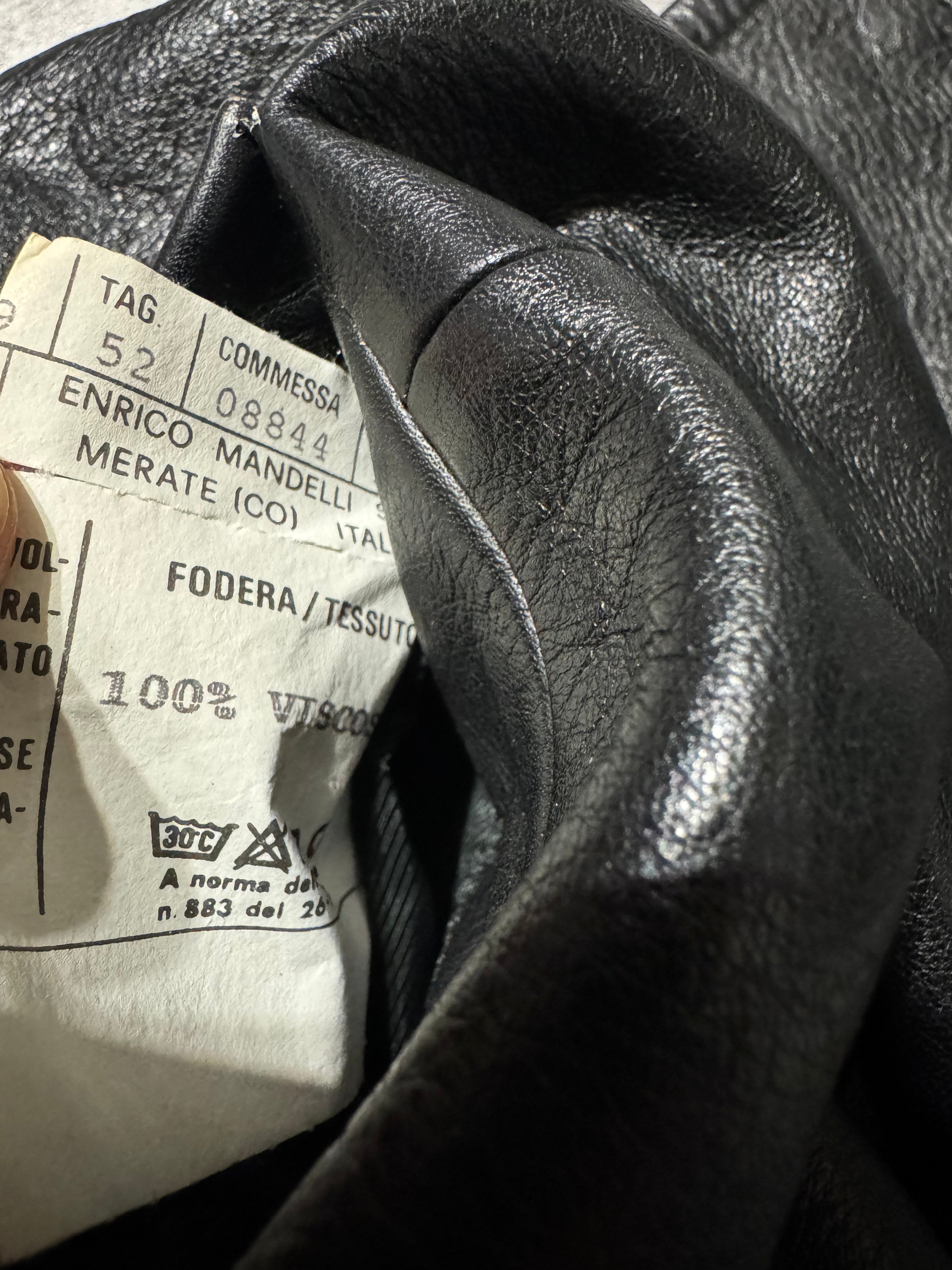 AW1994 Dolce & Gabbana Black Premium Leather Biker Vest (S/M) - 7