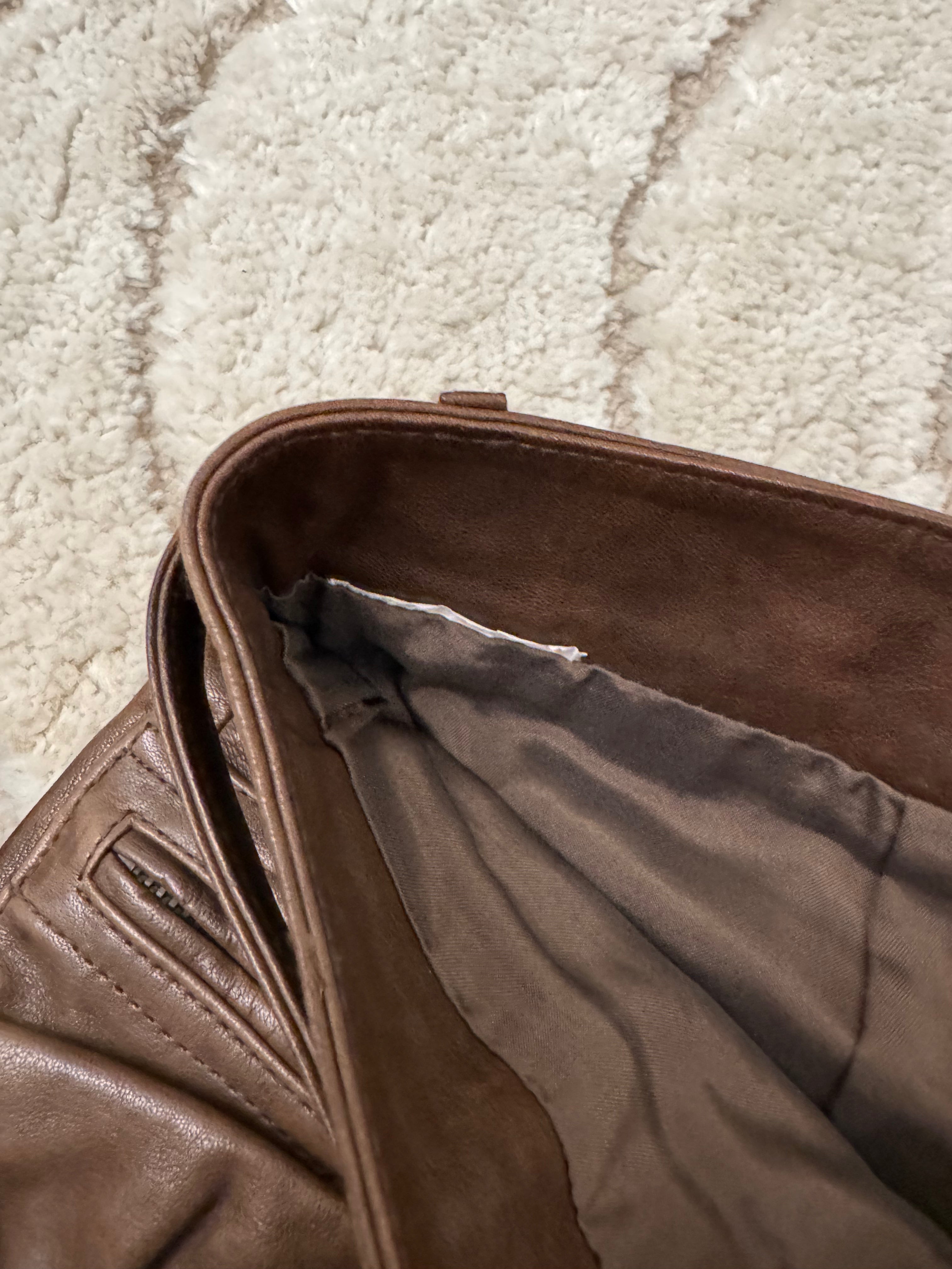 2000年代 エンポリオ アルマーニ ミリタリー レザー カーゴ ショートパンツ (M/L)