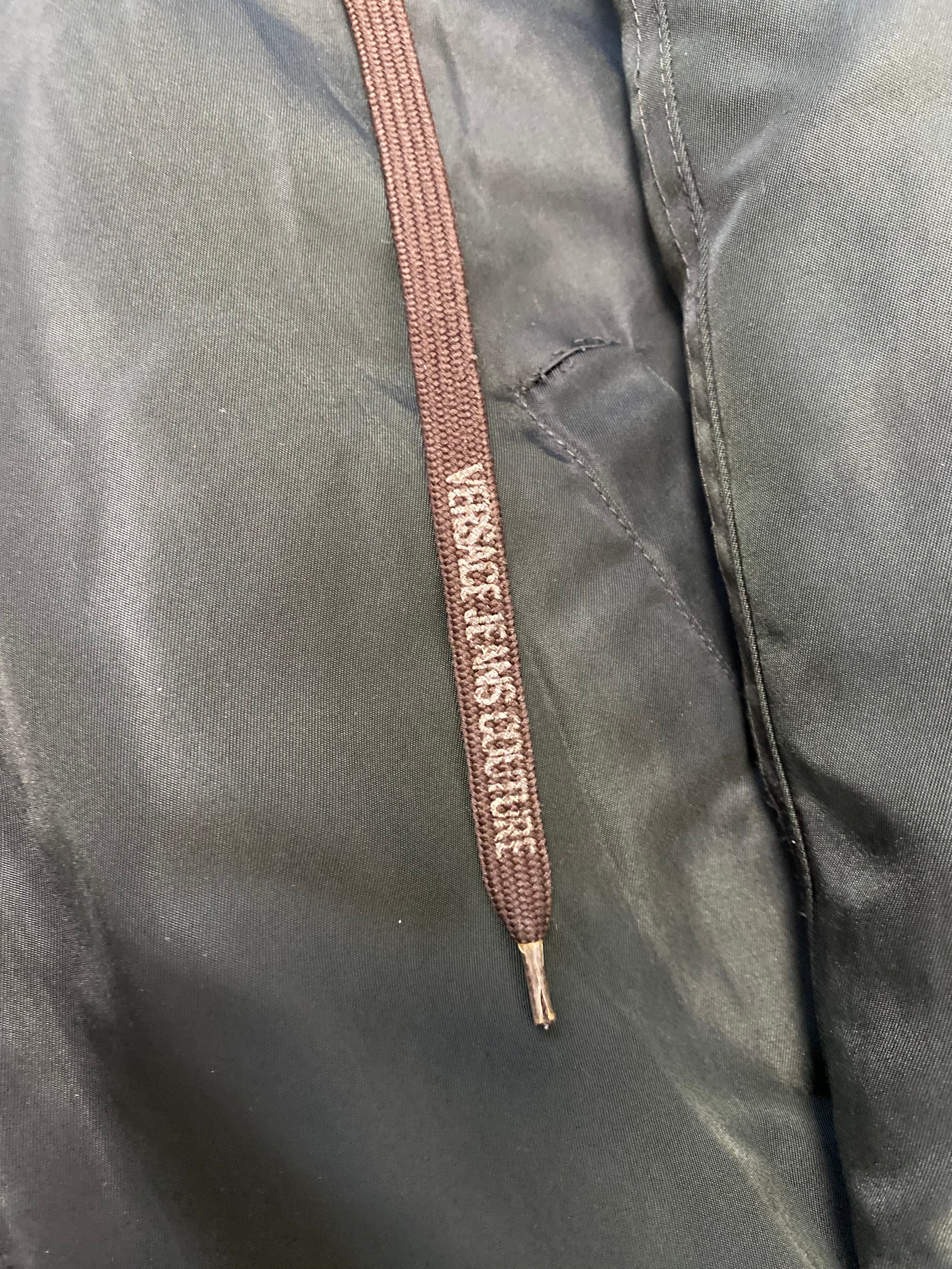 Versace Kaki Army Hooded Bomber Jacket