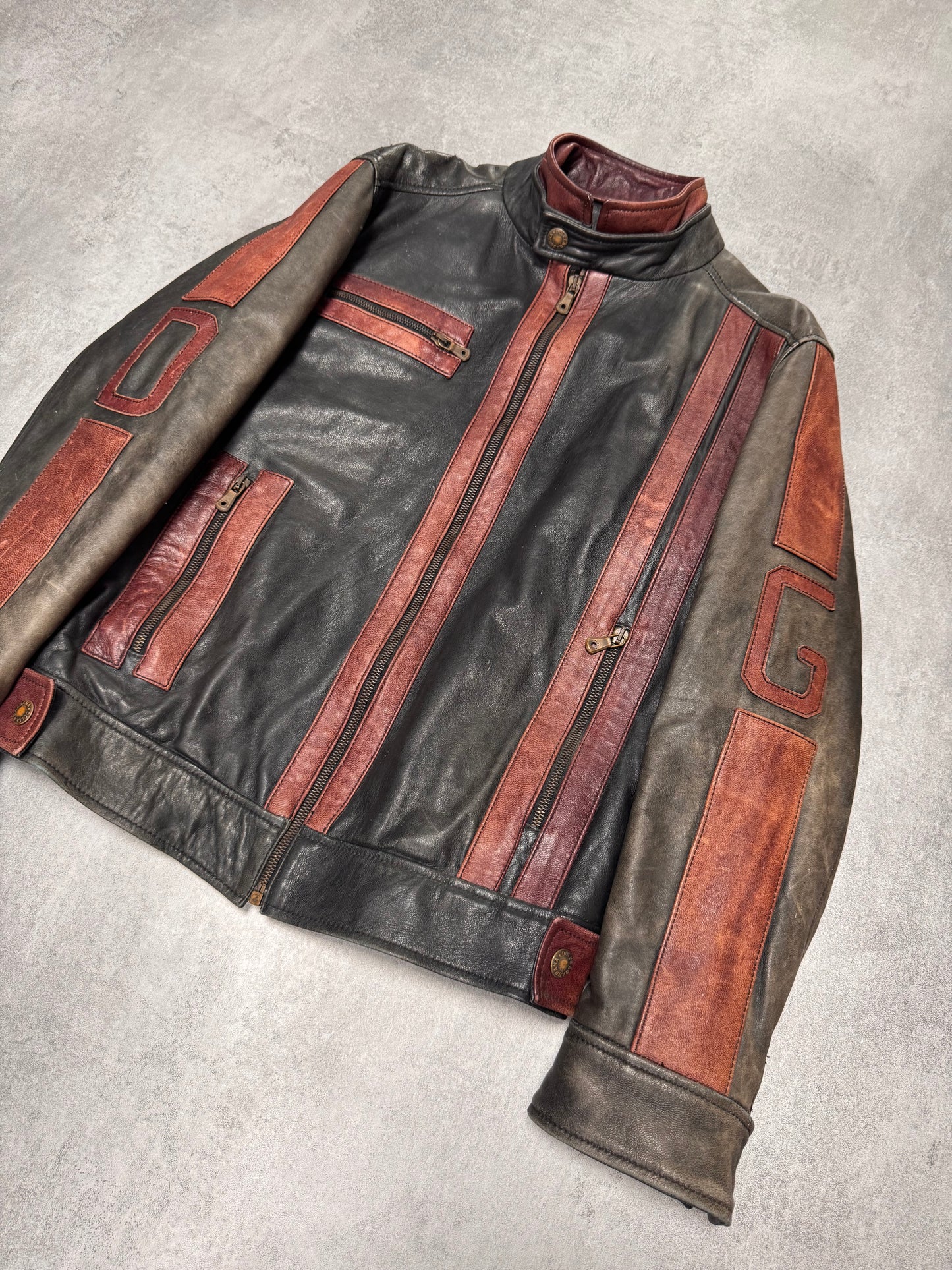 1990s Dolce & Gabbana Pro Biker Leather Jacket (S)