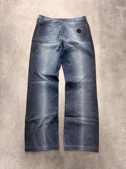 2000s Roberto Cavalli Blue Ocean Aura Pants (S)