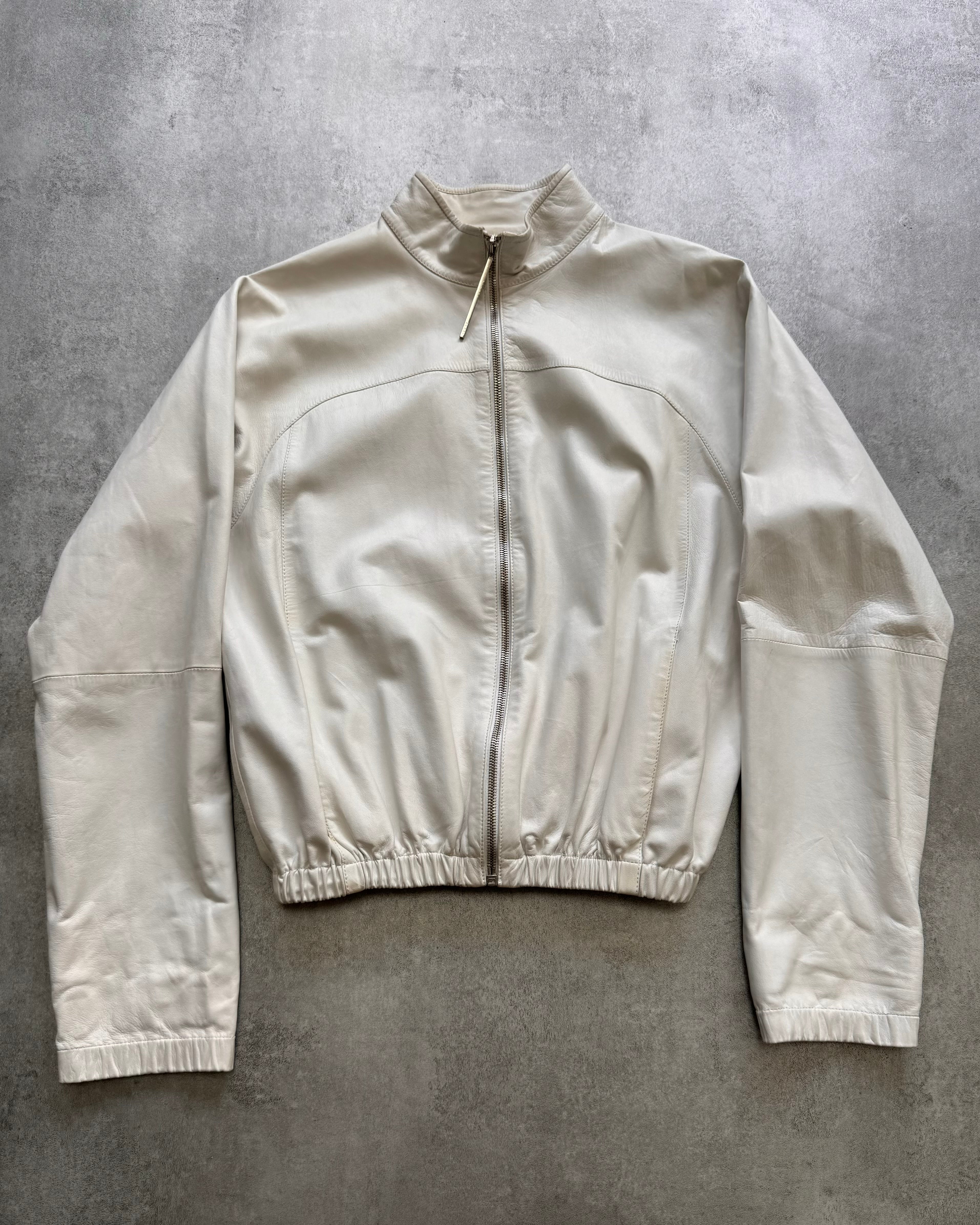 SS2000 Gucci Lambskin Leather Track Jacket