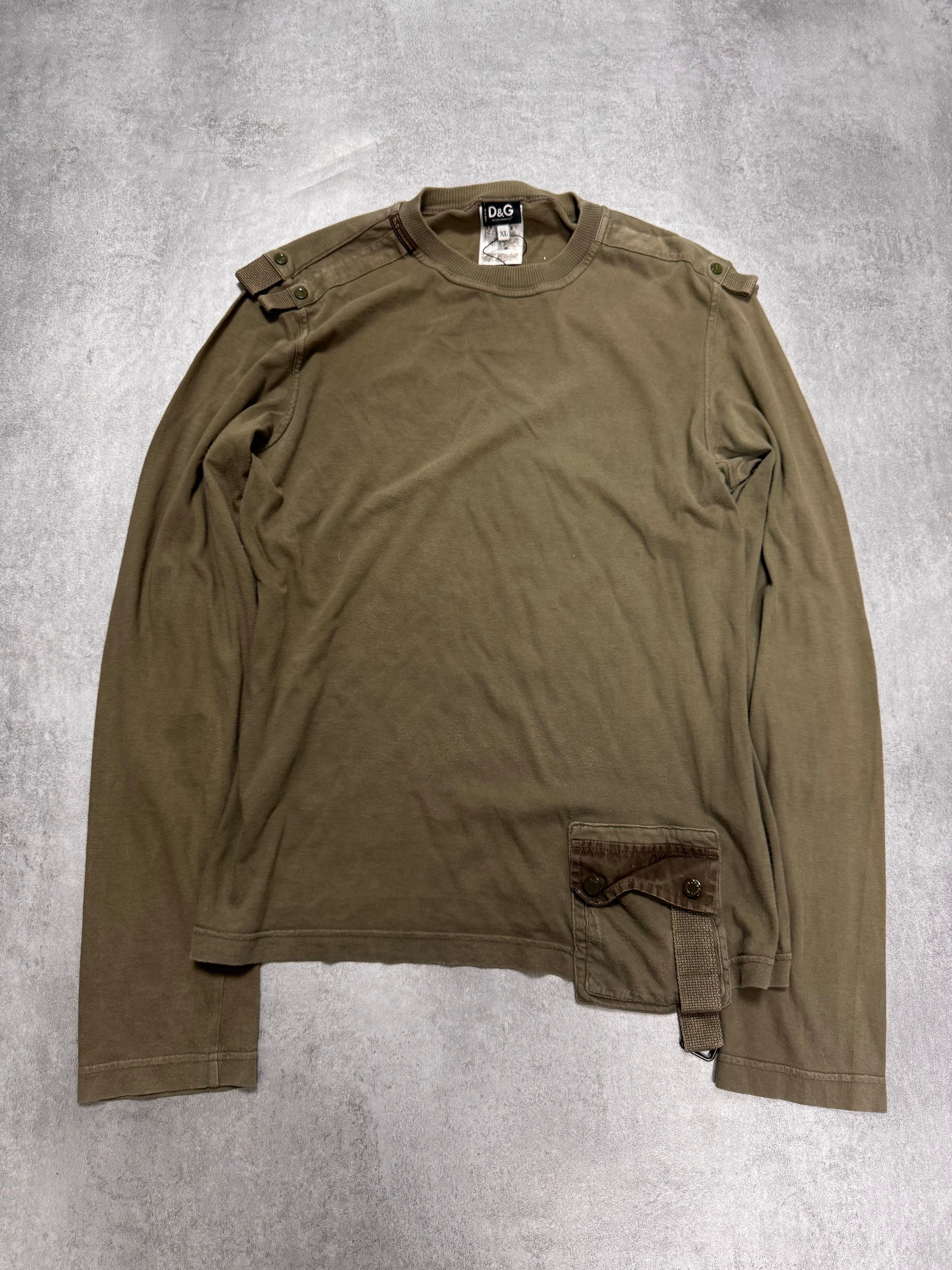 AW2004 Dolce & Gabbana Multi Pocket Kaki Longsleeve