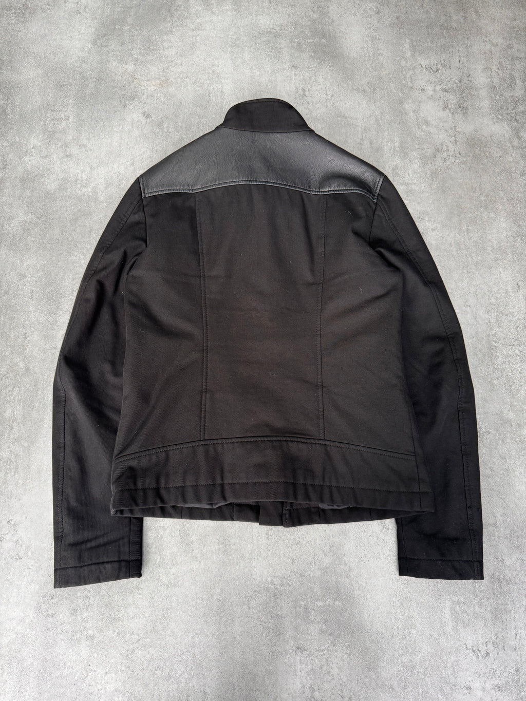 FW2012 Emporio Armani Asymmetrical Zip Biker Hybrid Jacket