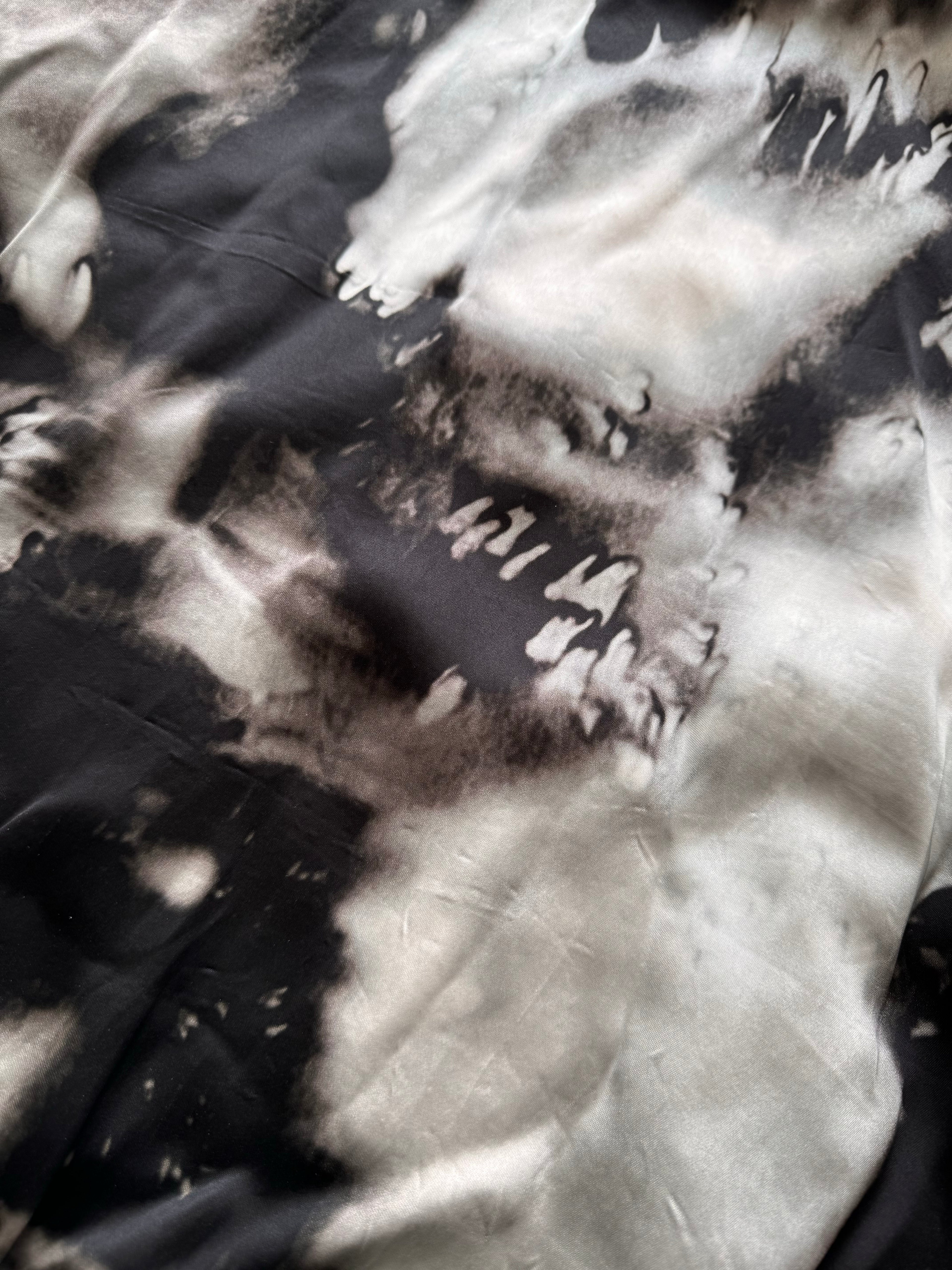 SS2017 Saint Laurent Grey and Black Tie-Dye Bomber Jacket