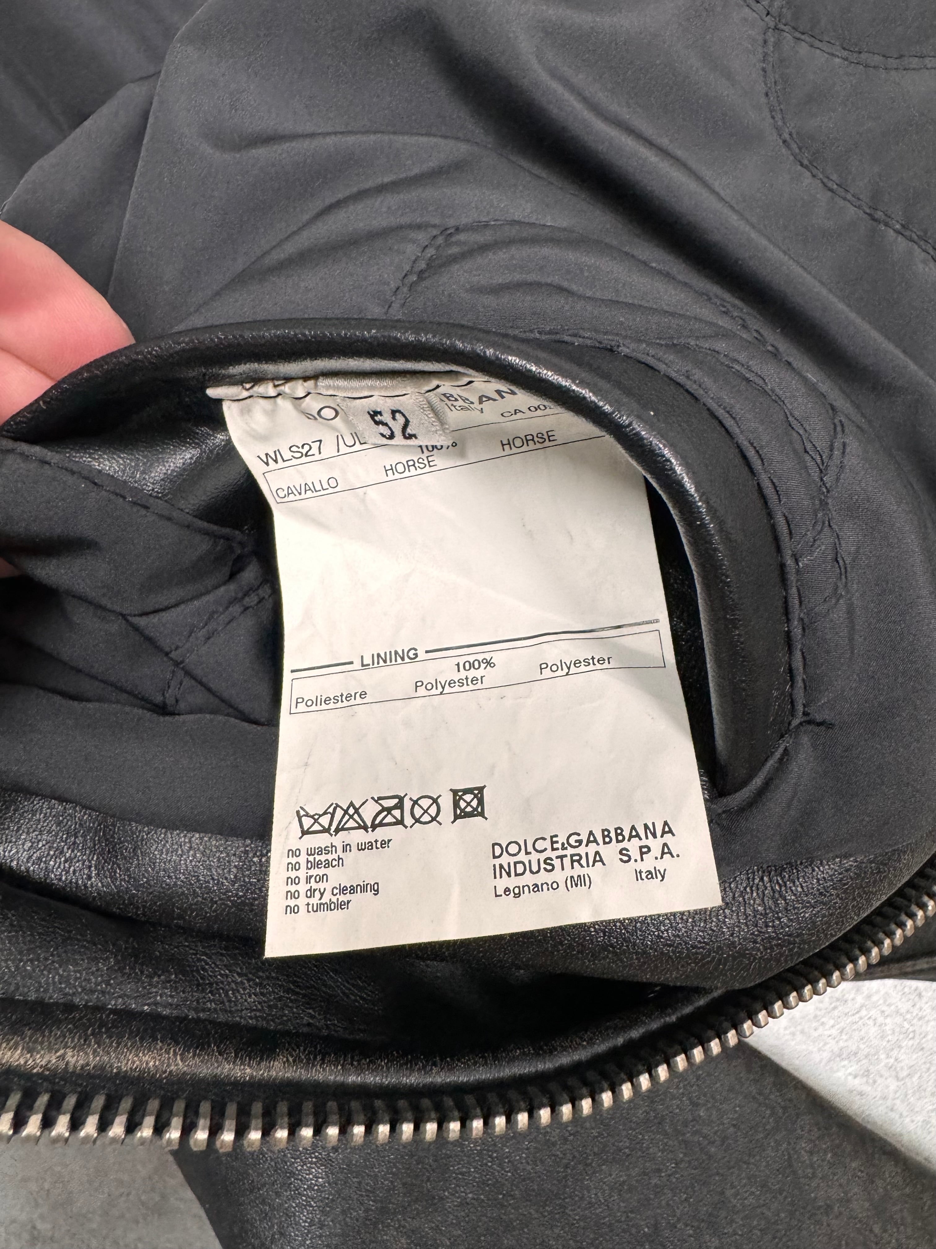 AW2003 Dolce & Gabbana Aged Horse Leather Jacket