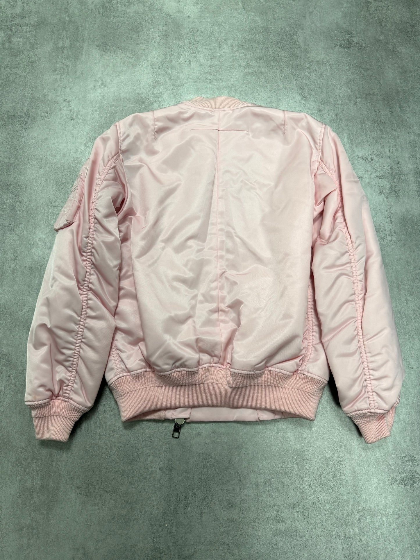 AW2016 Givenchy Pink Asymmetrical Zips Bomber Jacket (S)