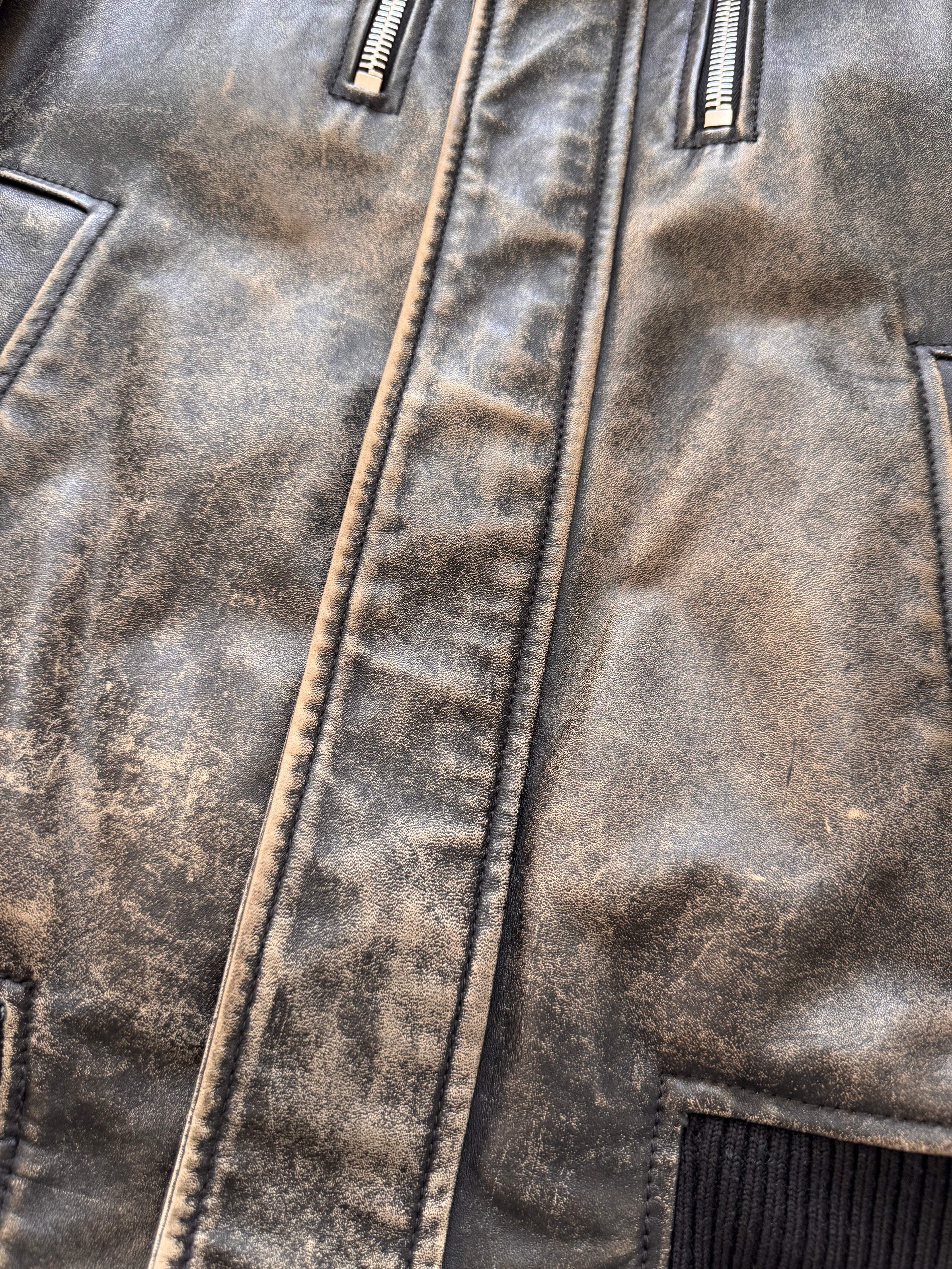 AW2003 Dolce & Gabbana Aged Horse Leather Jacket