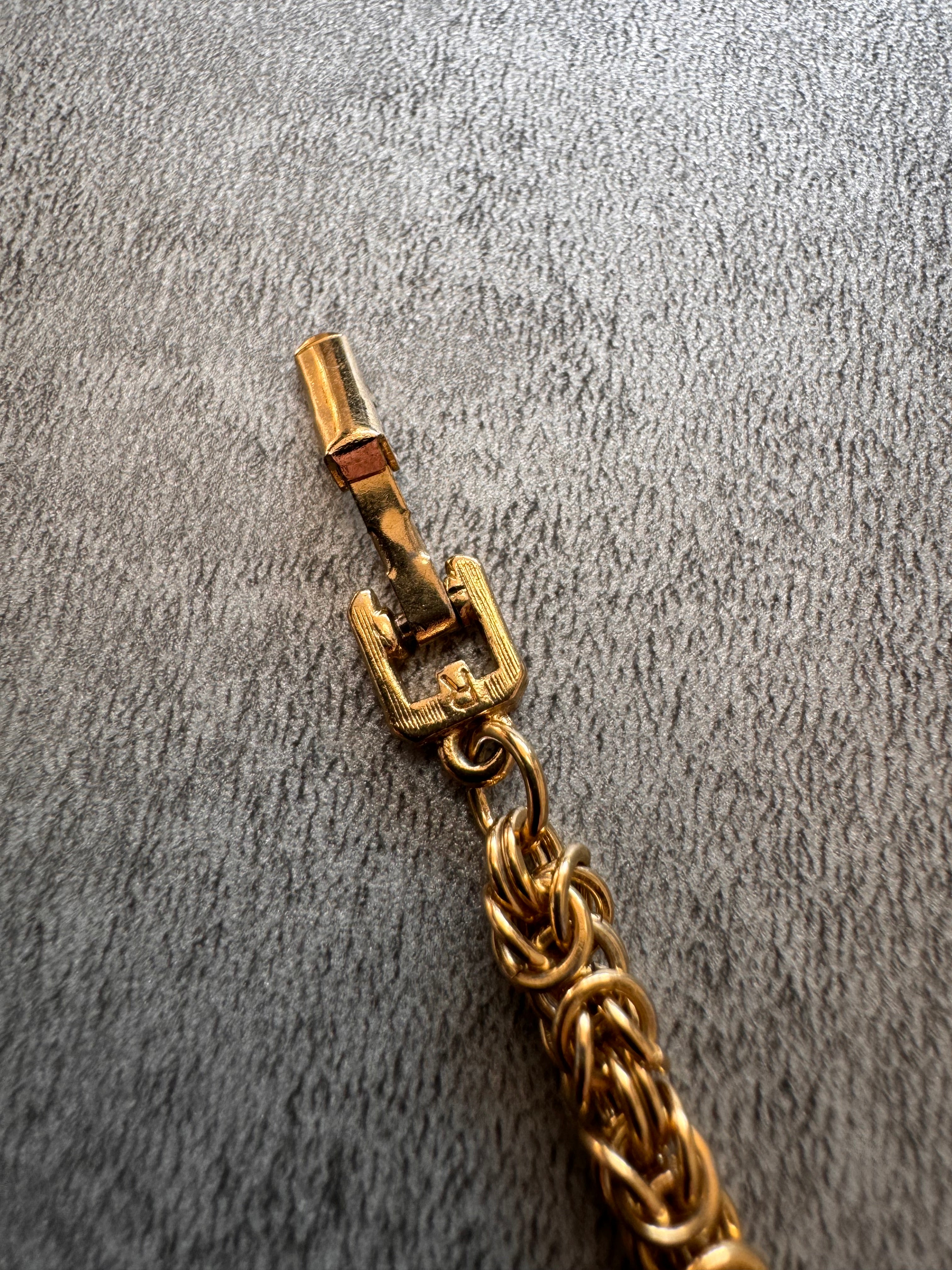 1980s Givenchy Byzantine Royal Golden Chain Link Bracelet