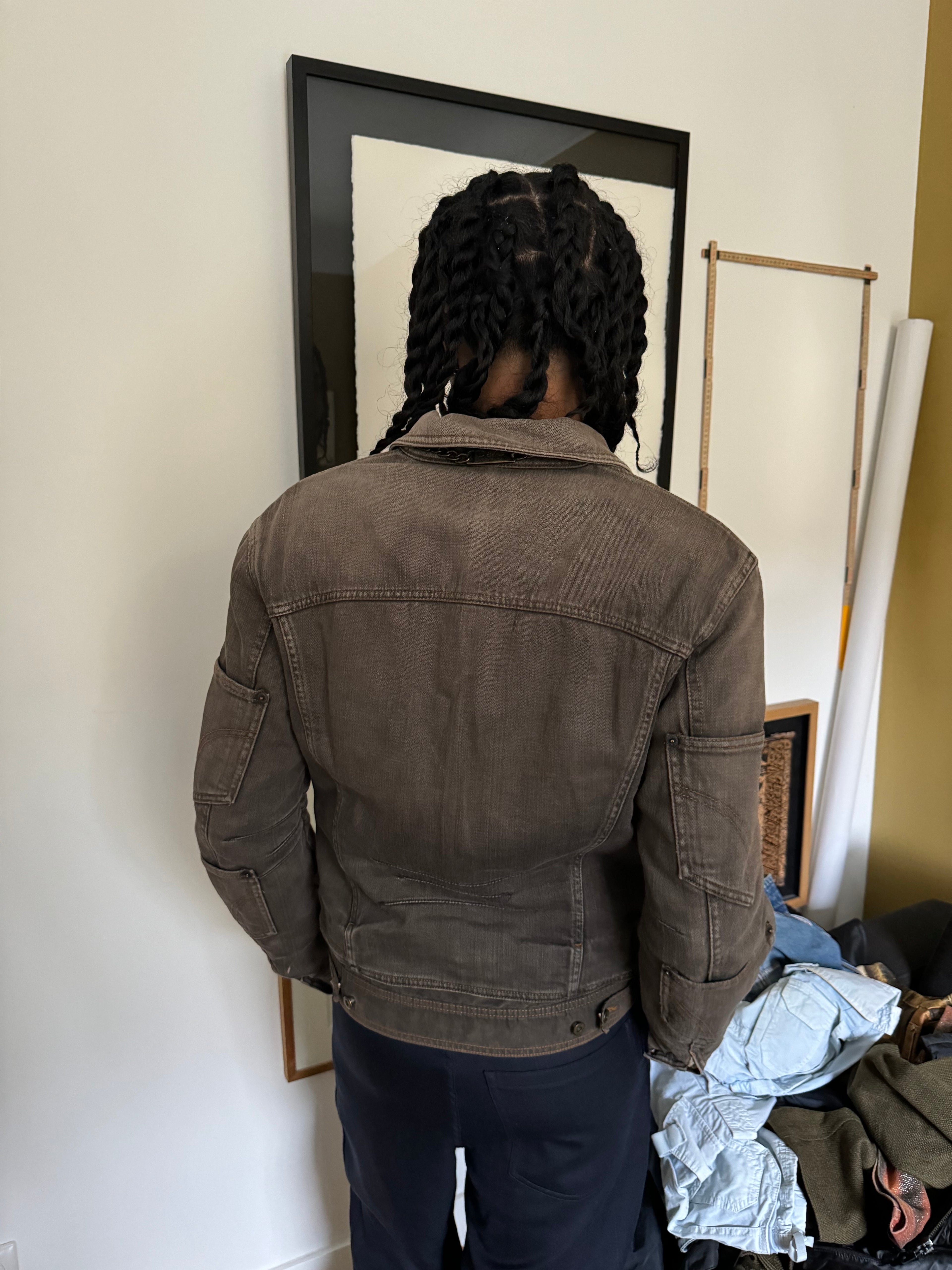 AW2003 Dolce & Gabbana Double Waisted multi Pockets Denim Jacket