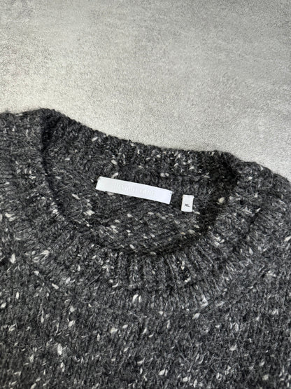 AW2018 Helmut Lang Grey Wool Knit Band Sweater (L/XL) - 8