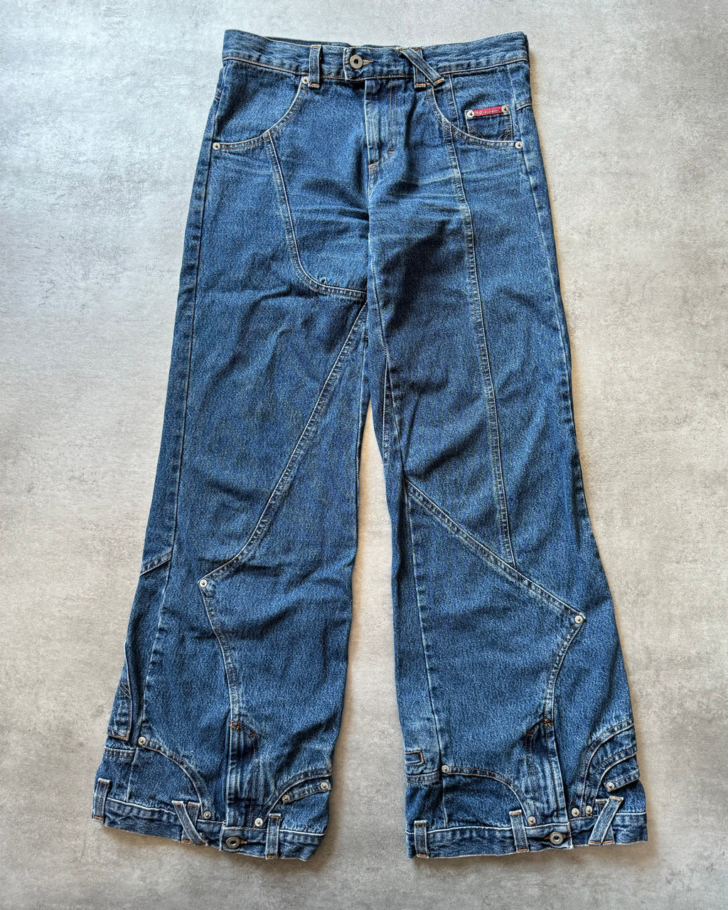 AW2003 Dolce & Gabbana Flared Trompe L'oeil Jeans (S) - 1