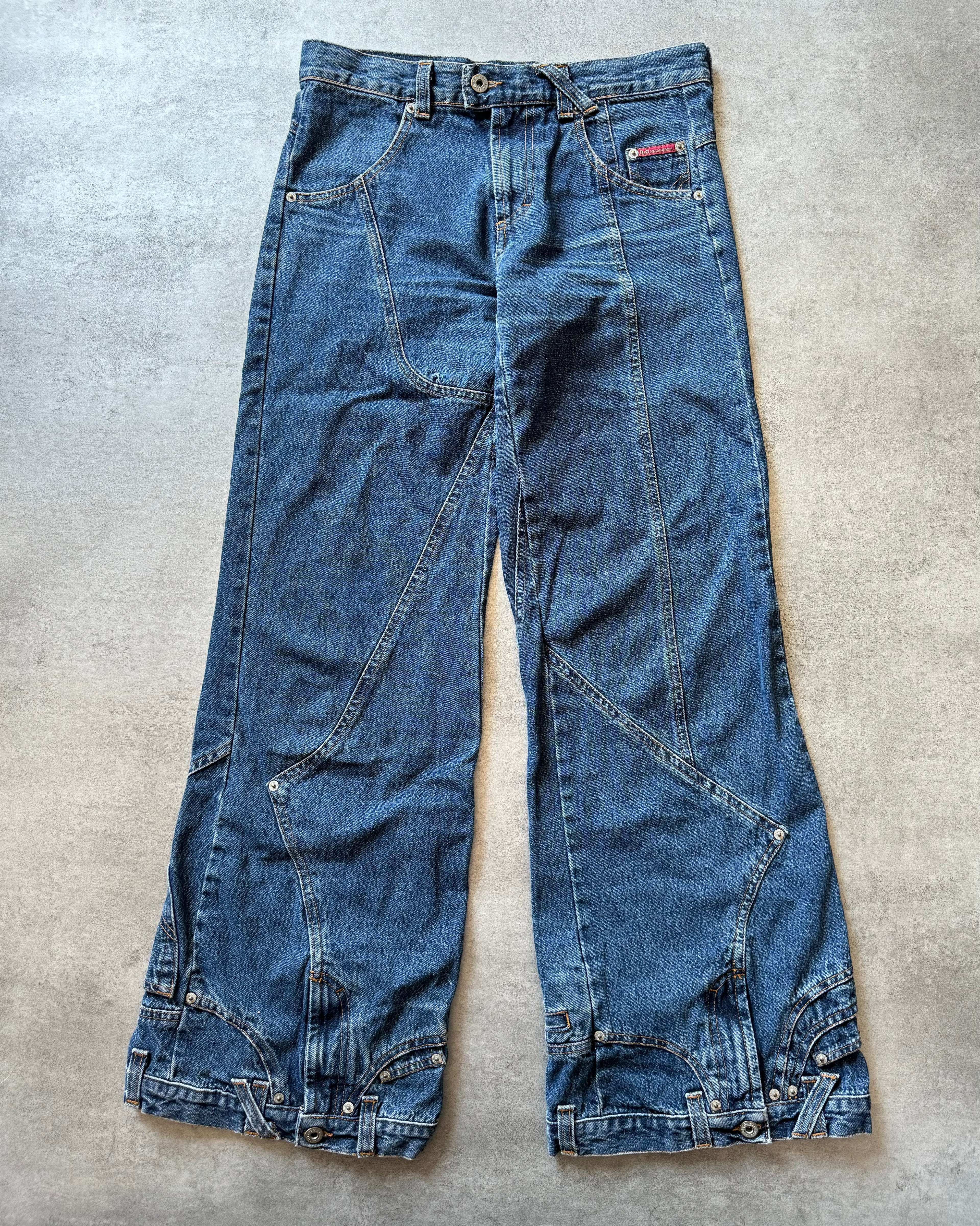 AW2003 Dolce & Gabbana Flared Trompe L'oeil Jeans (S) - 1