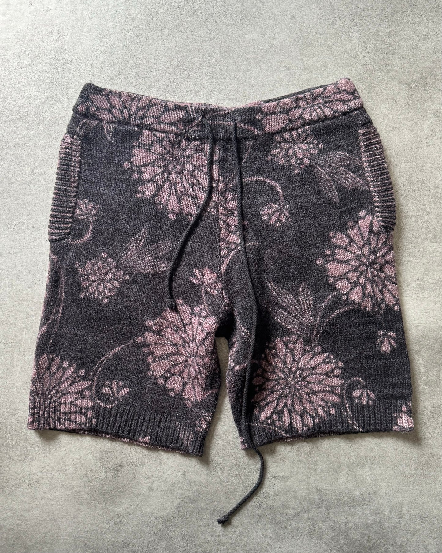 SS2014 Dries Van Noten Purple Flowers Relaxed Shorts (M) - 1