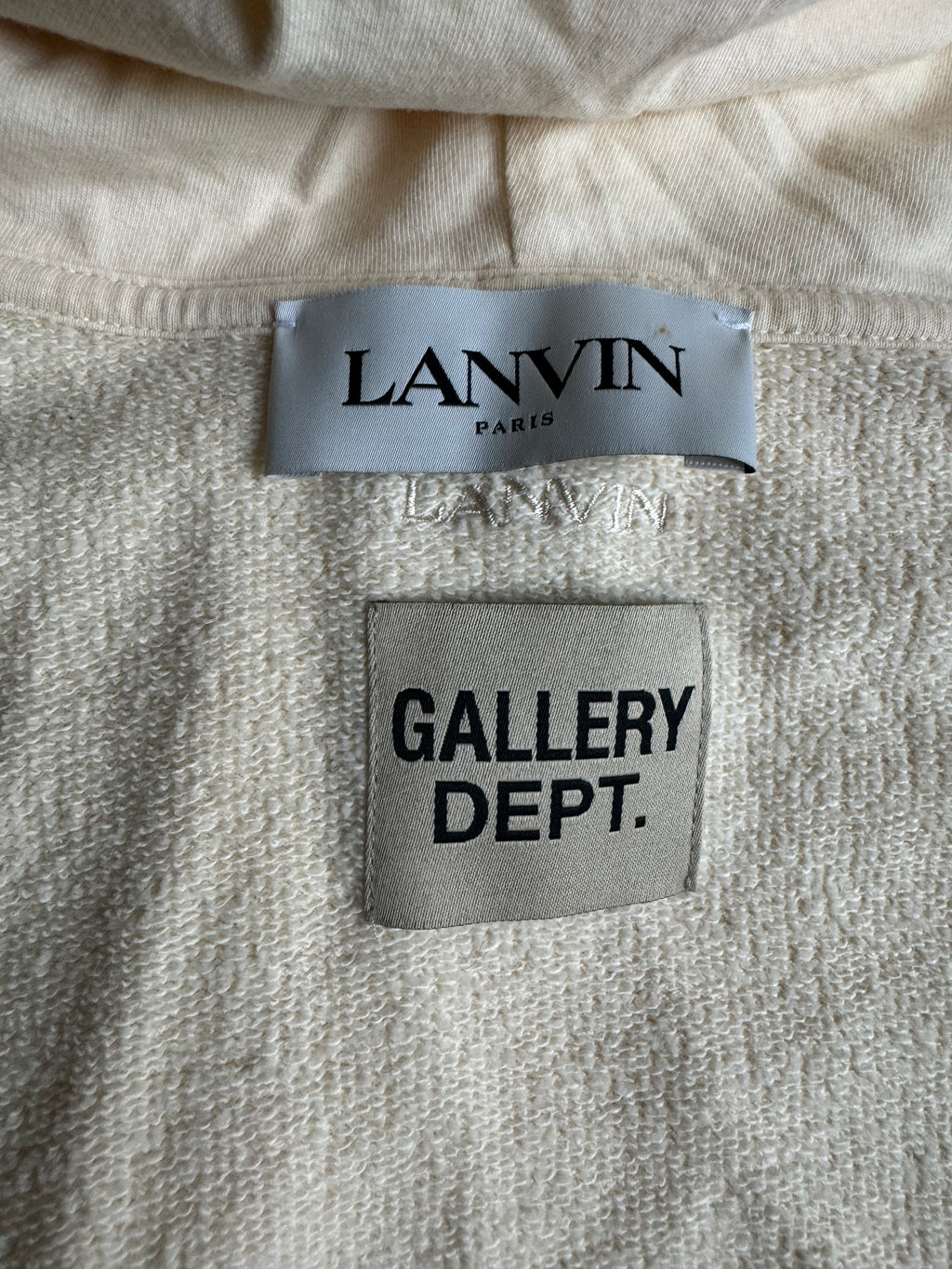 Gallery Dept x Lanvin Beige Logo Hoodie (XS) - 7