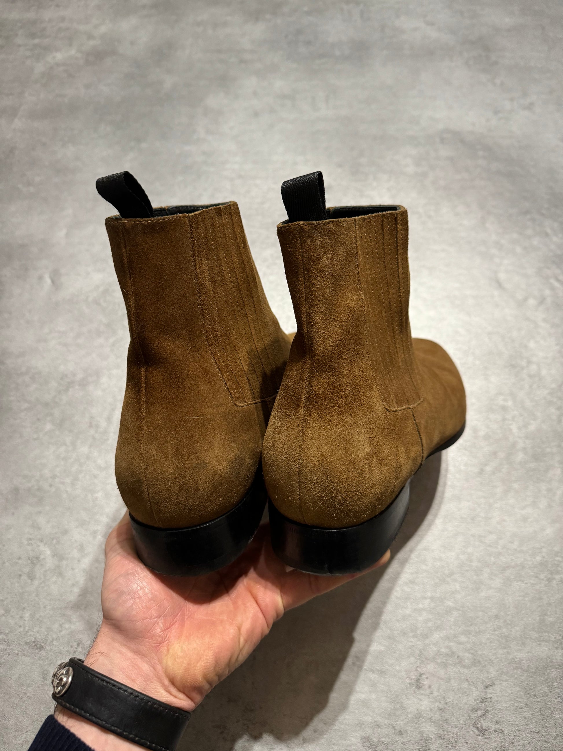 Balenciaga Antilope Camel Suede Leather Boots (43) - 5