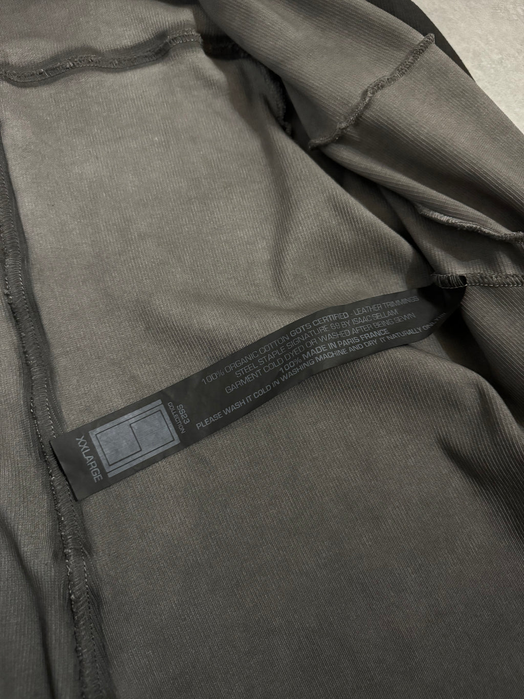 Isaac Sellam Humanoid Bande-Rib-Plomb Brut Zip-up Sweater (L/XL) - 4