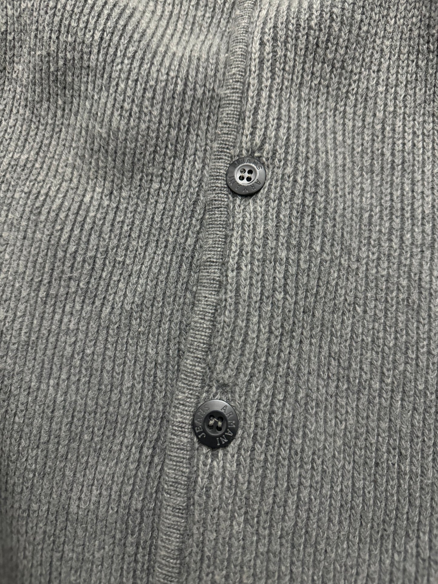 1990s Armani Grey Italian Wool Contemporary Cardigan (L/XL) - 8