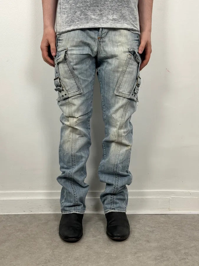 AW2006 Cavalli Cargo Blue Denim Jeans yOwcbAF 1