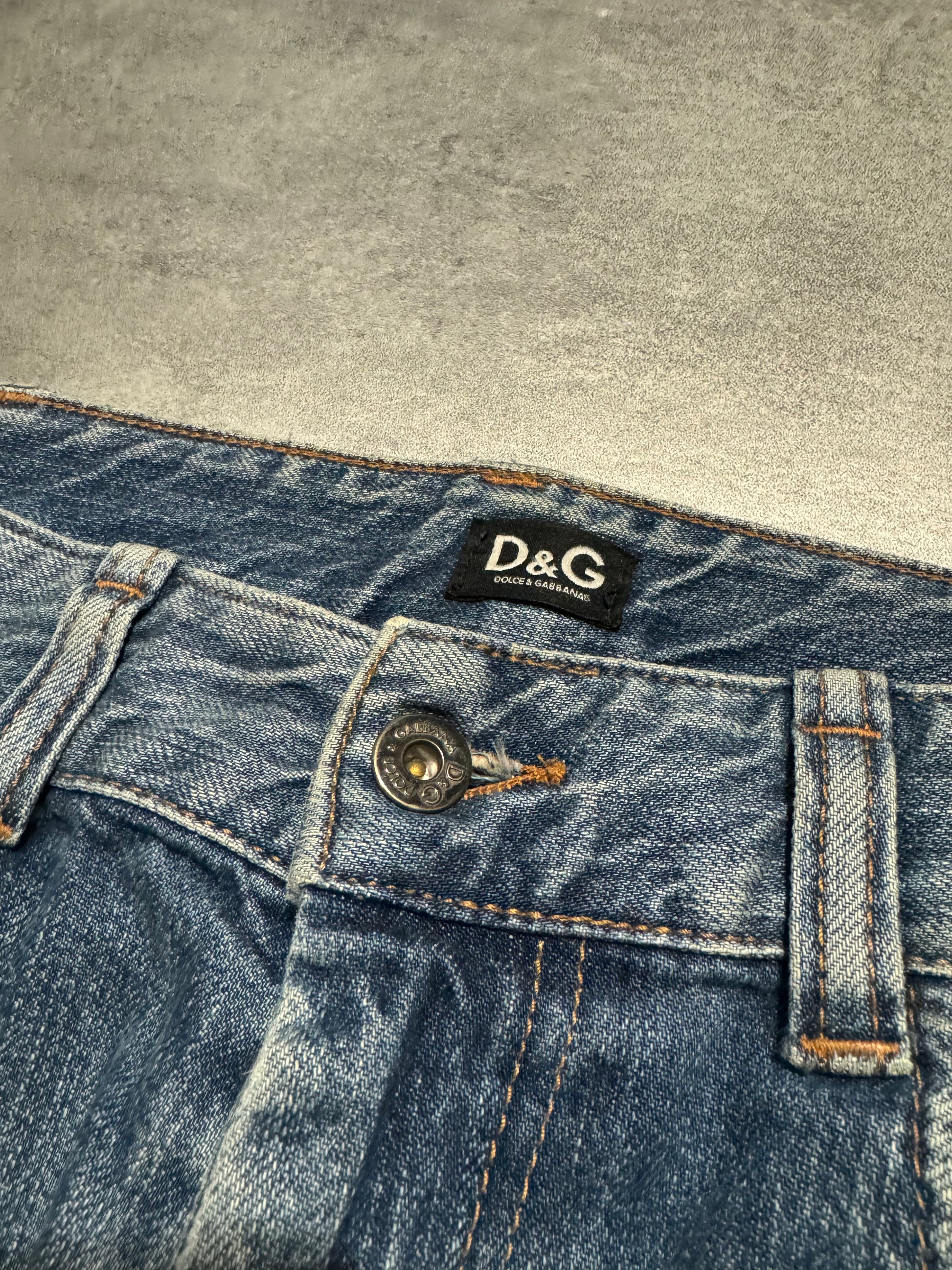 AW2005 Dolce & Gabbana Destroyed Cargo Denim Jeans (L) - 6