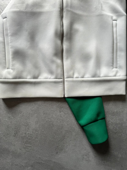 FW2018 Prada White & Green 365 Sport Zip-up Sweater (M) - 5