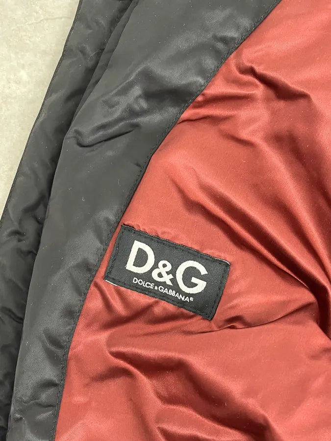 AW2007 Dolce & Gabbana Black Hybrid Nylon Leather Jacket MsADgmT 10