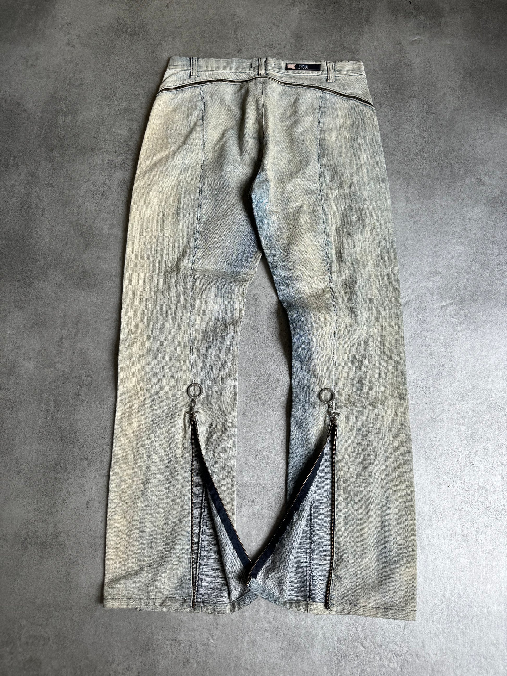 2000s Gianfranco Ferré Full Zip Denim Jeans (S) - 3