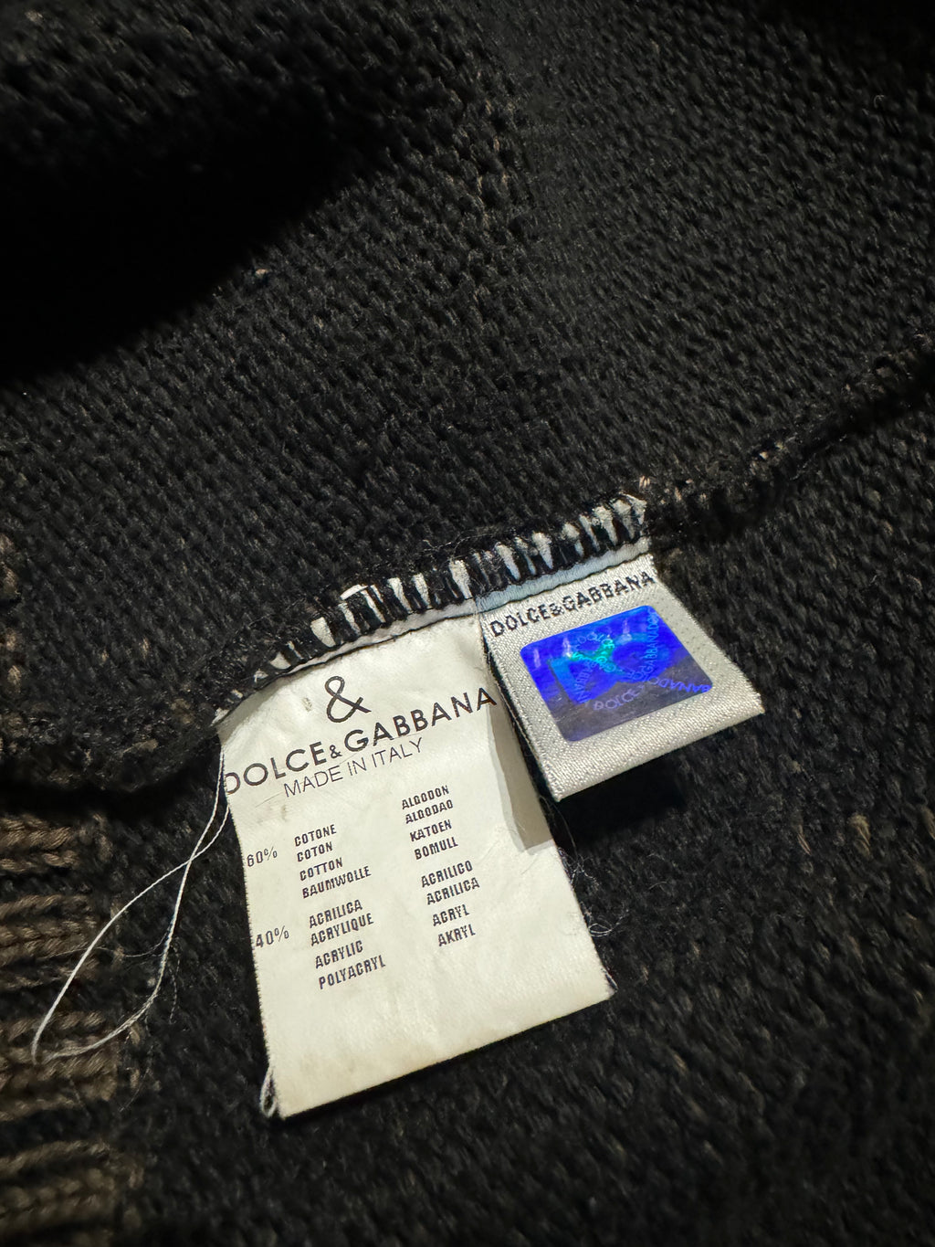 2000s Dolce & Gabbana Brown Horizon Sleeveless Zip-Up Sweater (S) - 4