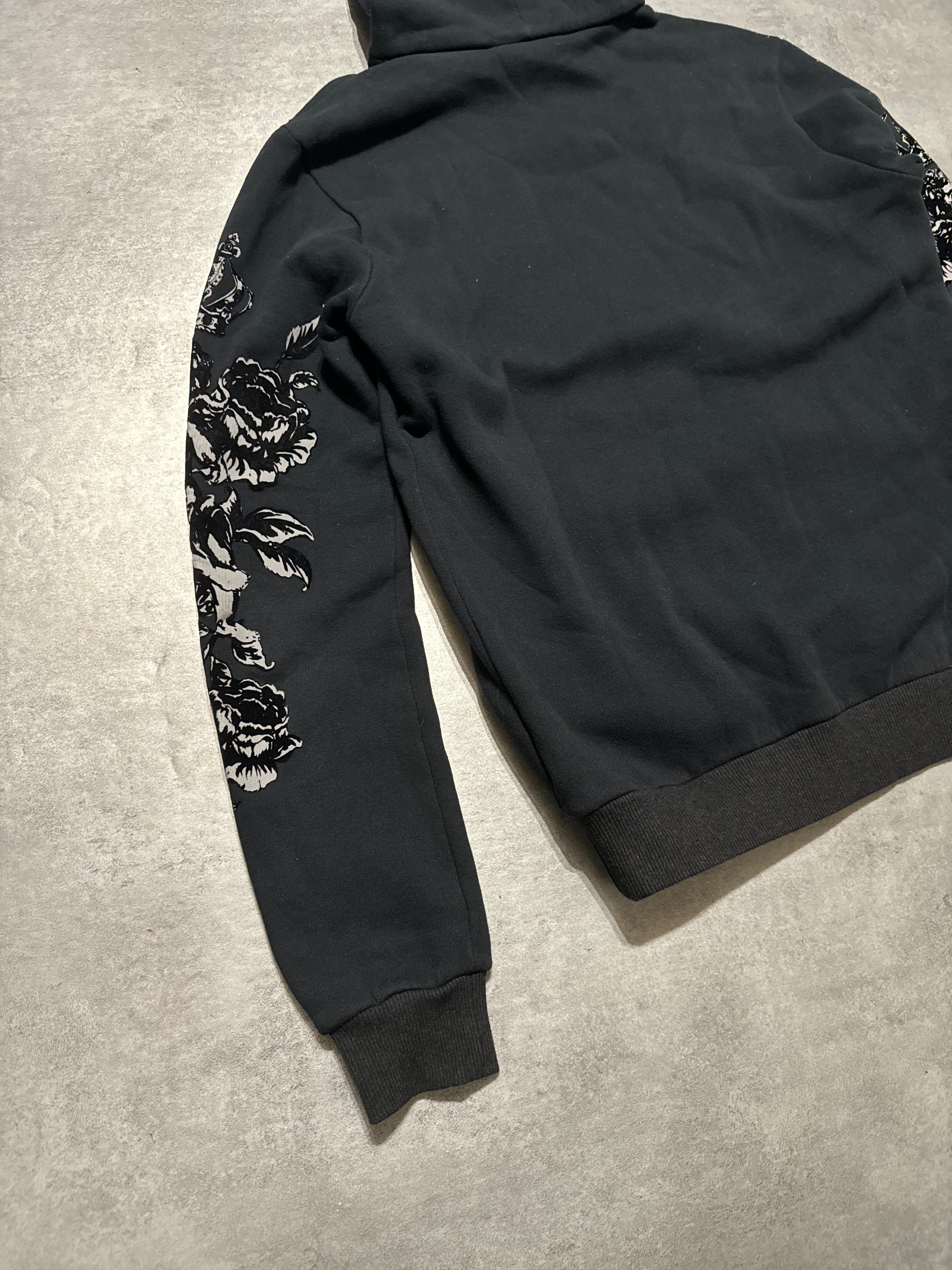 2000s Dolce & Gabbana Royal Black Primea Linea Relief Hoodie (M) - 7