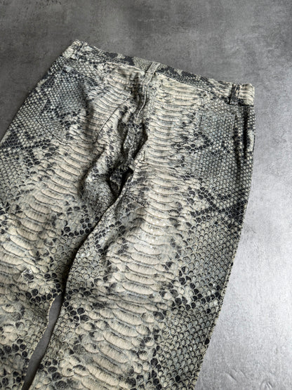 AW2002 Roberto Cavalli Aero Scales Python Effect Pants (S) - 6