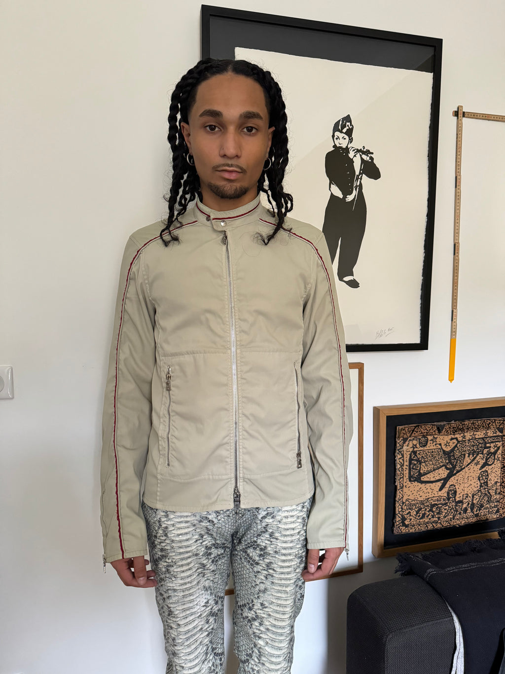 SS1999 Prada Citizen Beige Cozy Light Nylon Jacket (M) - 2