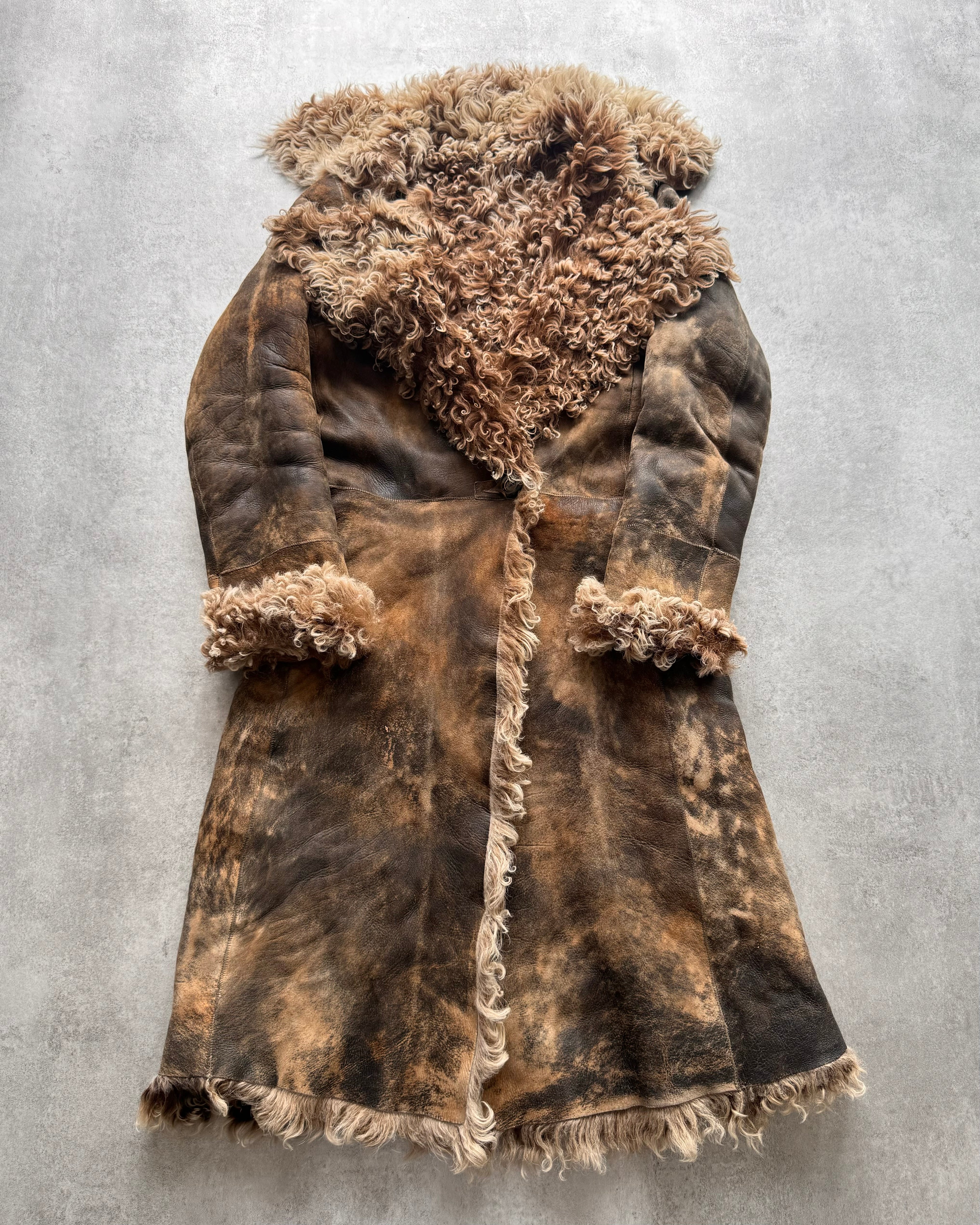 Plein Sud Shearling Long Coat (XS)