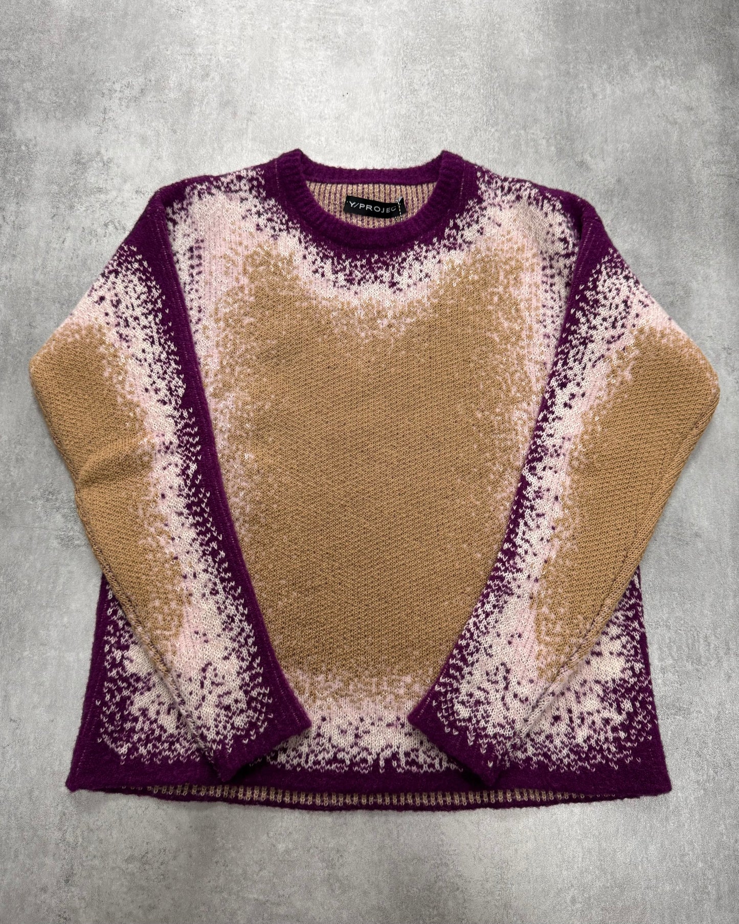 Y/Project Spray-Effect Knitted Gradient Sweater (S)