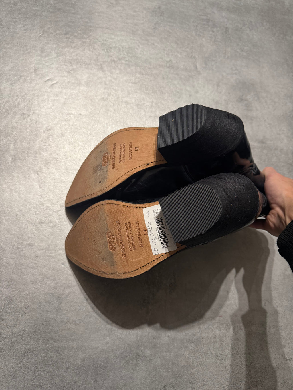AW2012 Emporio Armani Aged Navy Boots