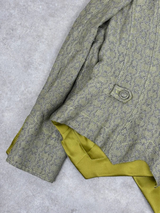 2000s Armani Collezioni Sage Green Double-Breasted Jacket xhziKCK 8