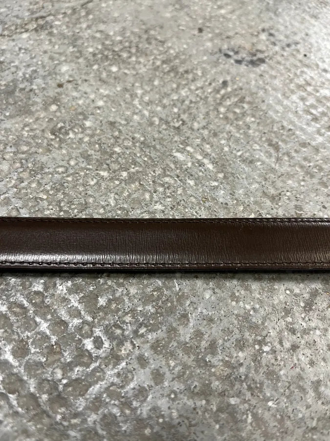 90s Cartier Panther Circular Metal Buck Black Belt (OS) BqKTBBi 7